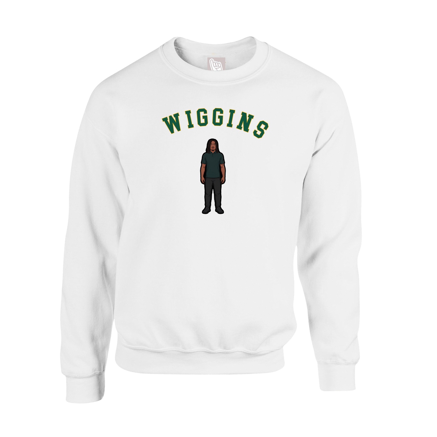 Fleece Crew — Shirsey Arch in White
