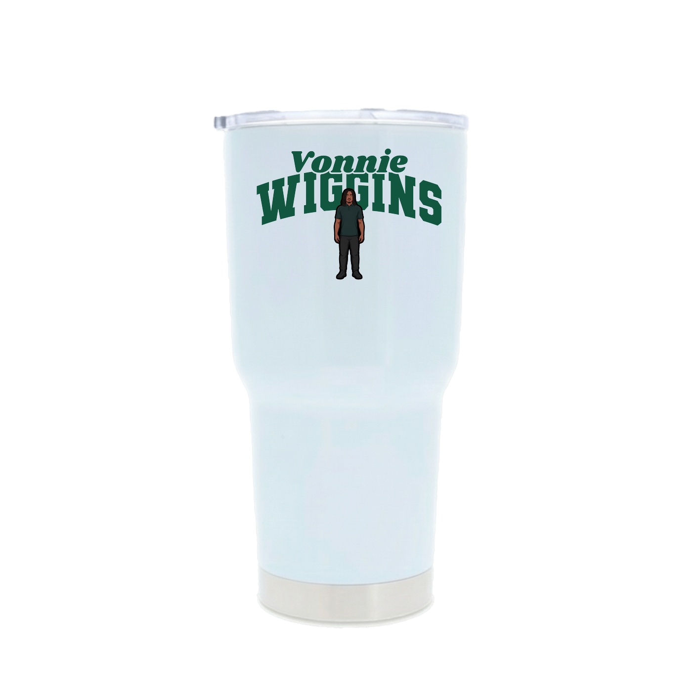 30oz Stainless Steel Tumbler — Signature Arch in White
