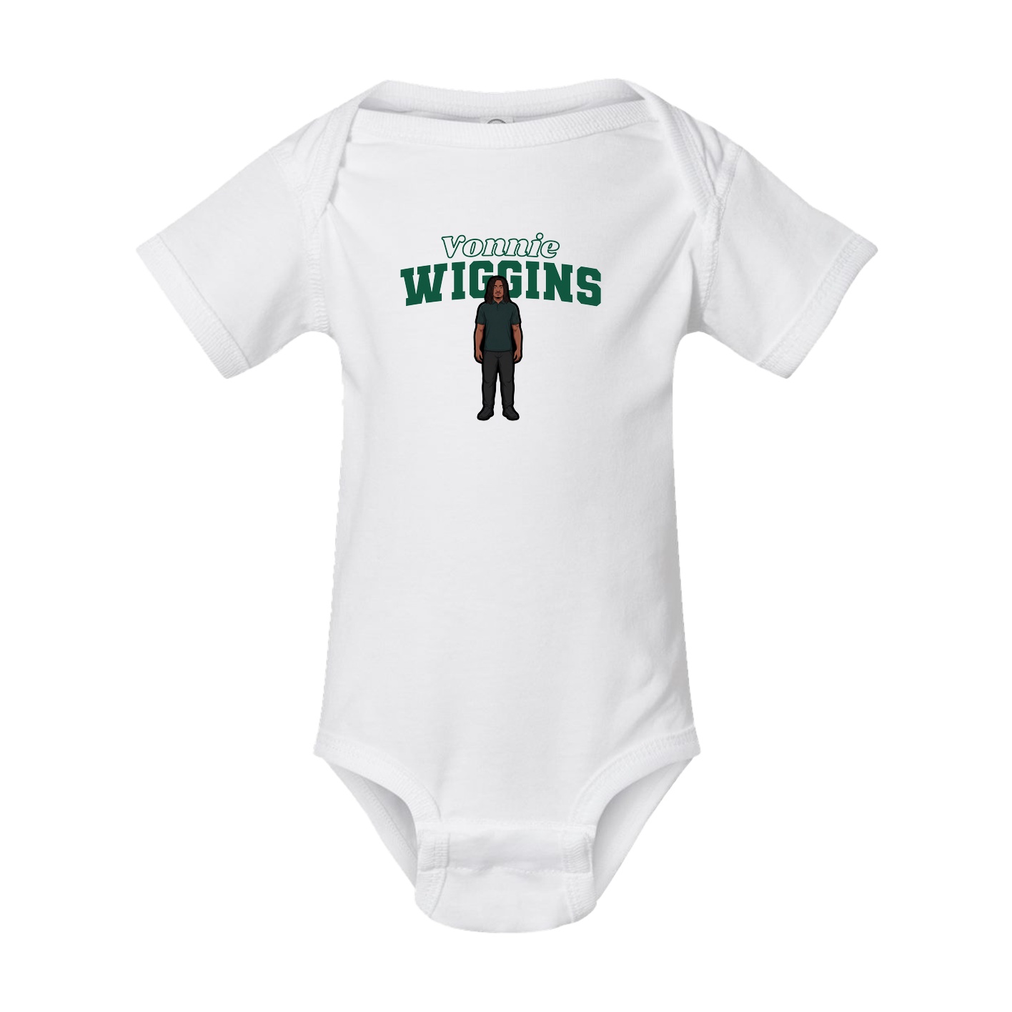 Baby Onesie — Name Arch in White