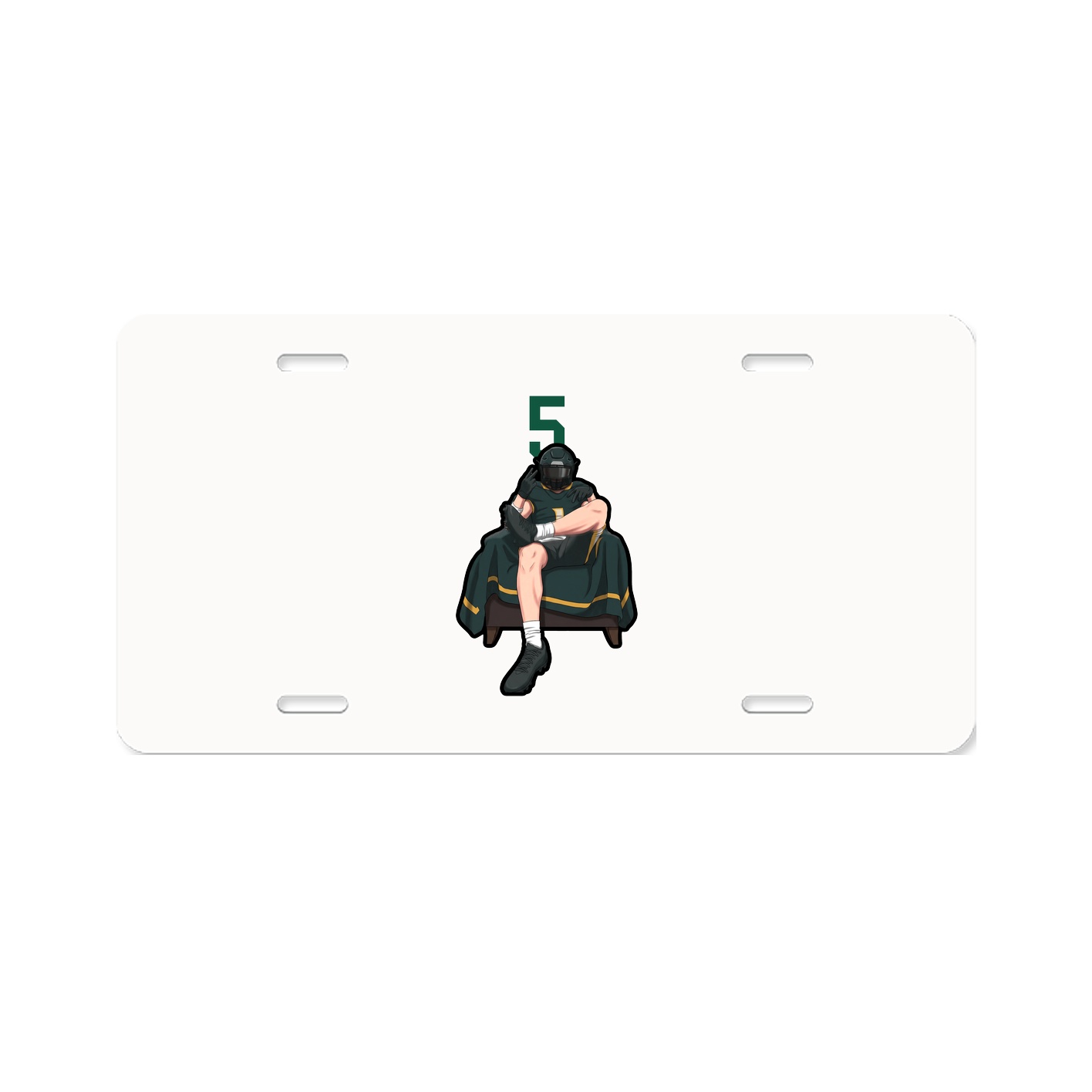 License Plate — Number Top in Classic