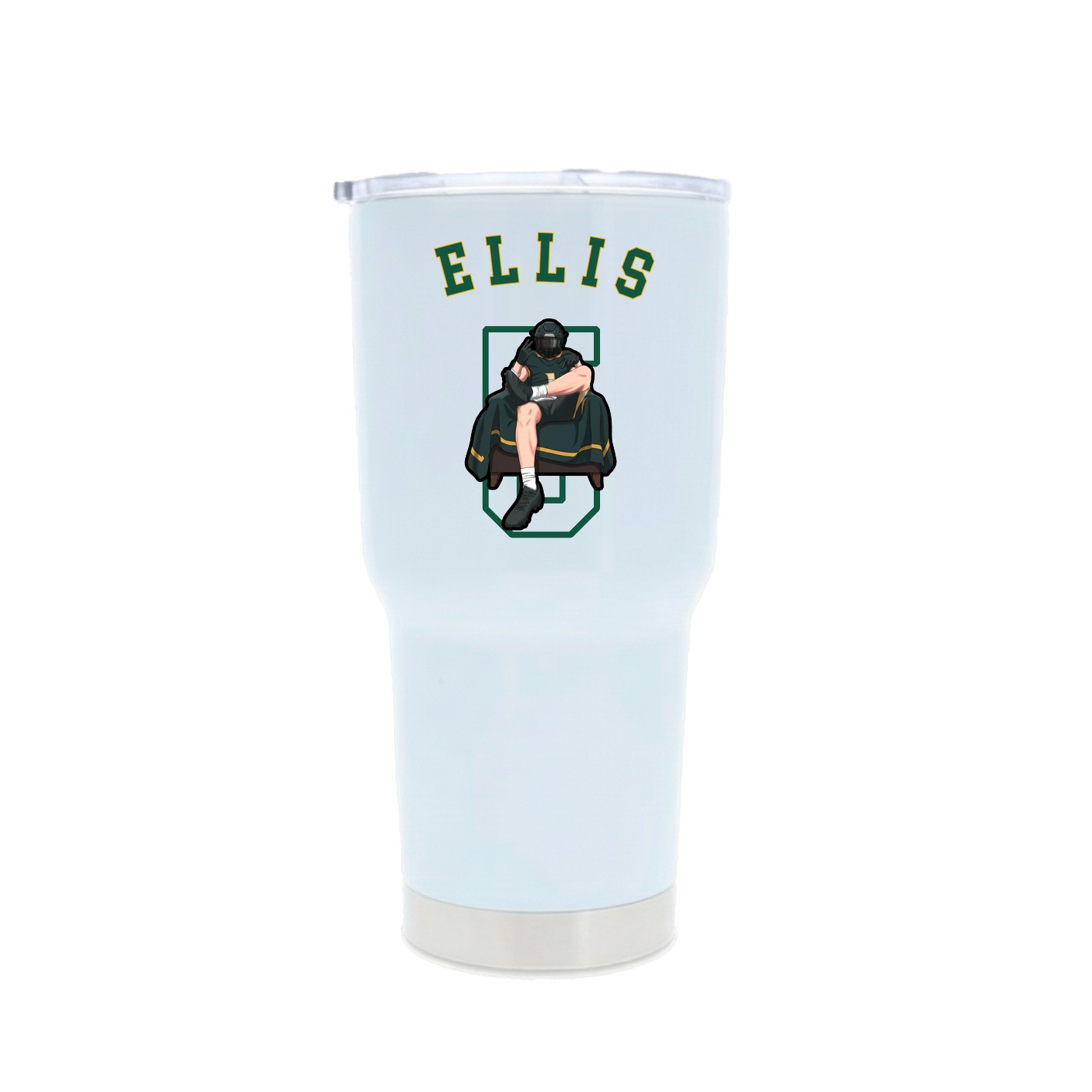 30oz Stainless Steel Tumbler — Shirsey Arch in White