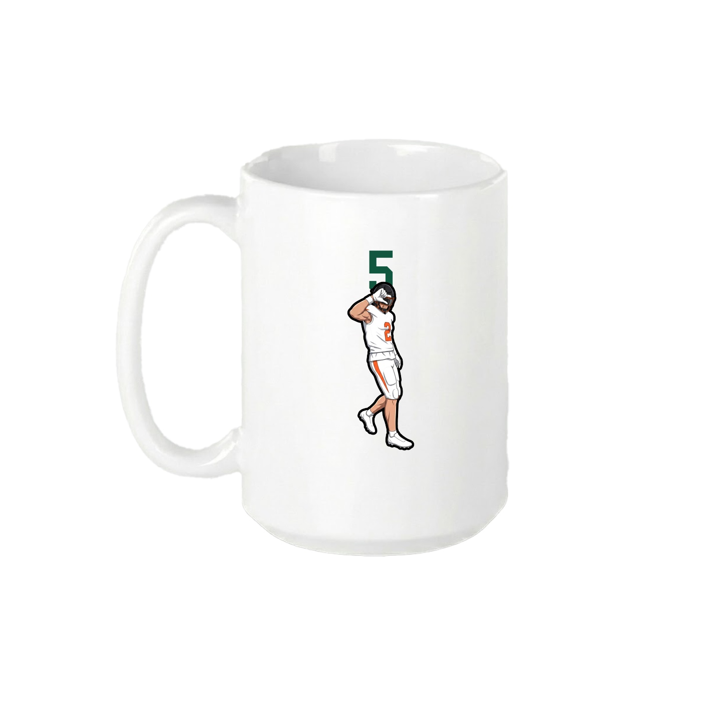 15oz Coffee Mug — Number Top in White