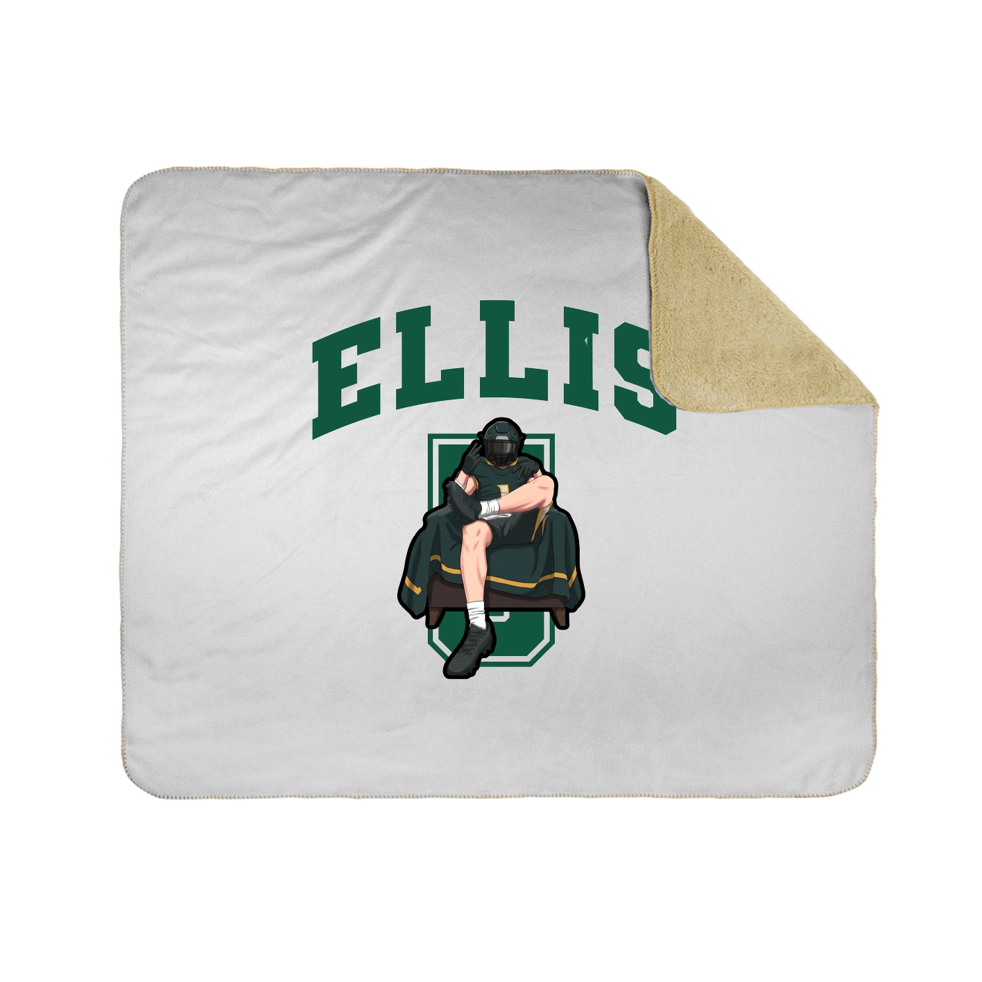 Throw Blanket — Number in White