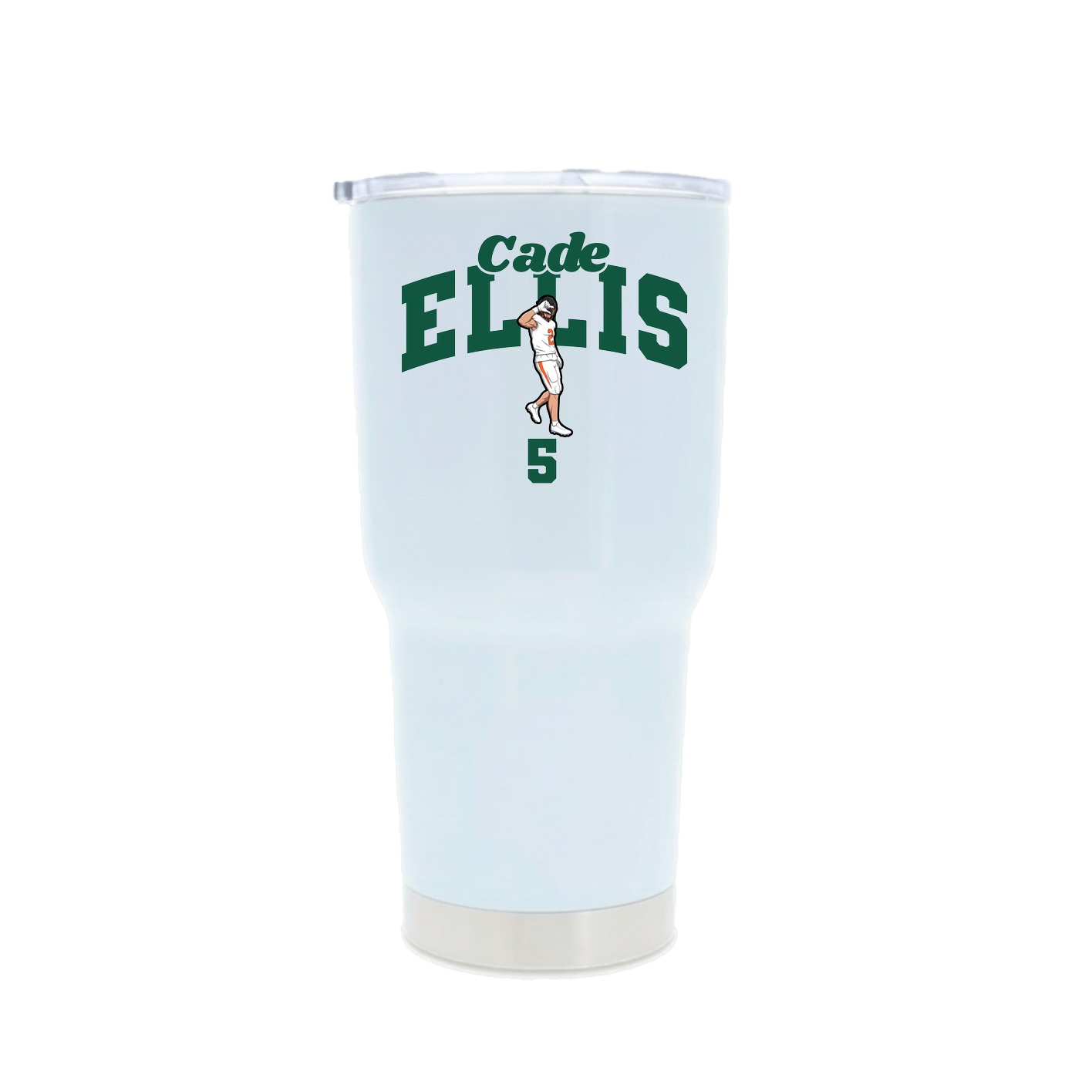 30oz Stainless Steel Tumbler — Signature Arch in White