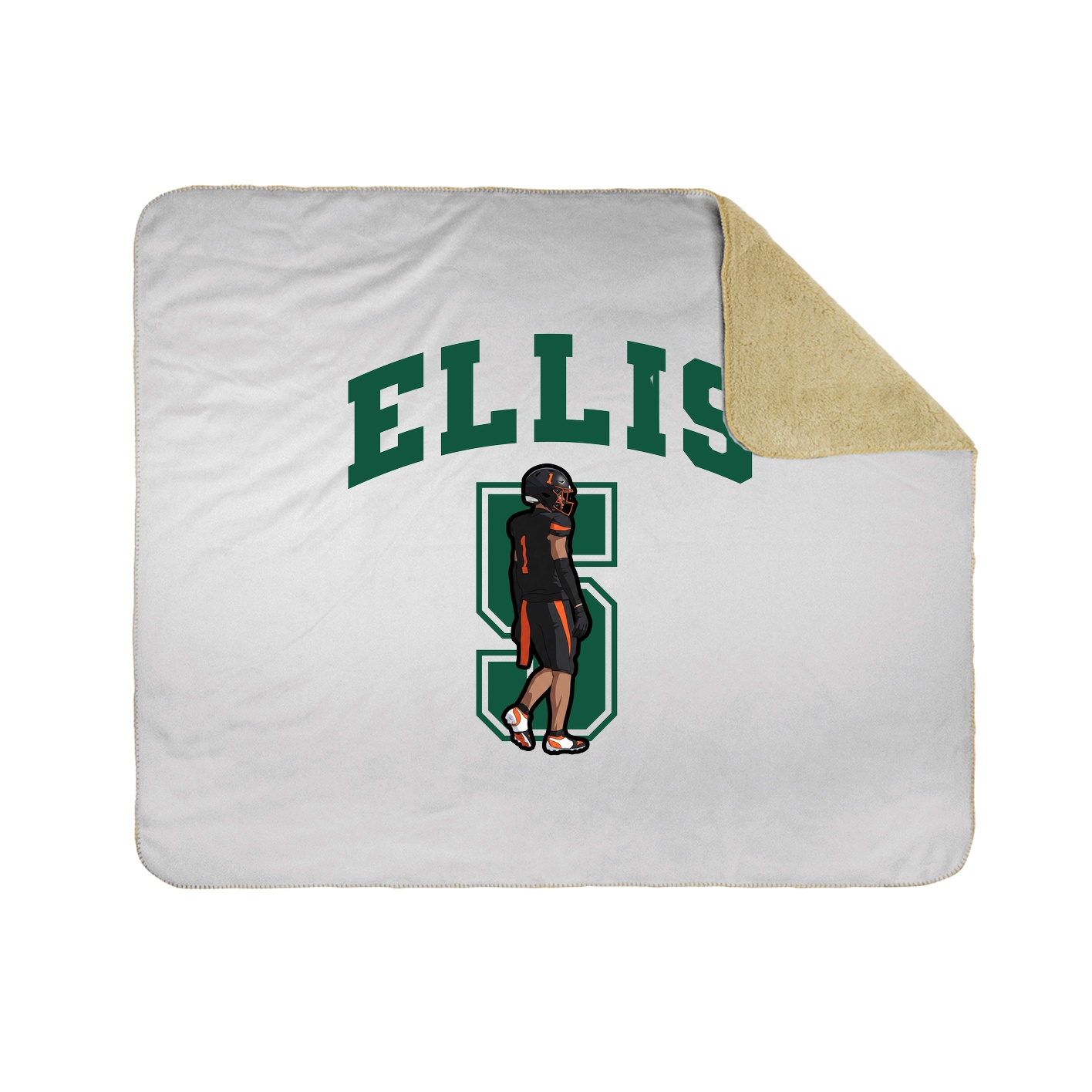 Throw Blanket — Number in White