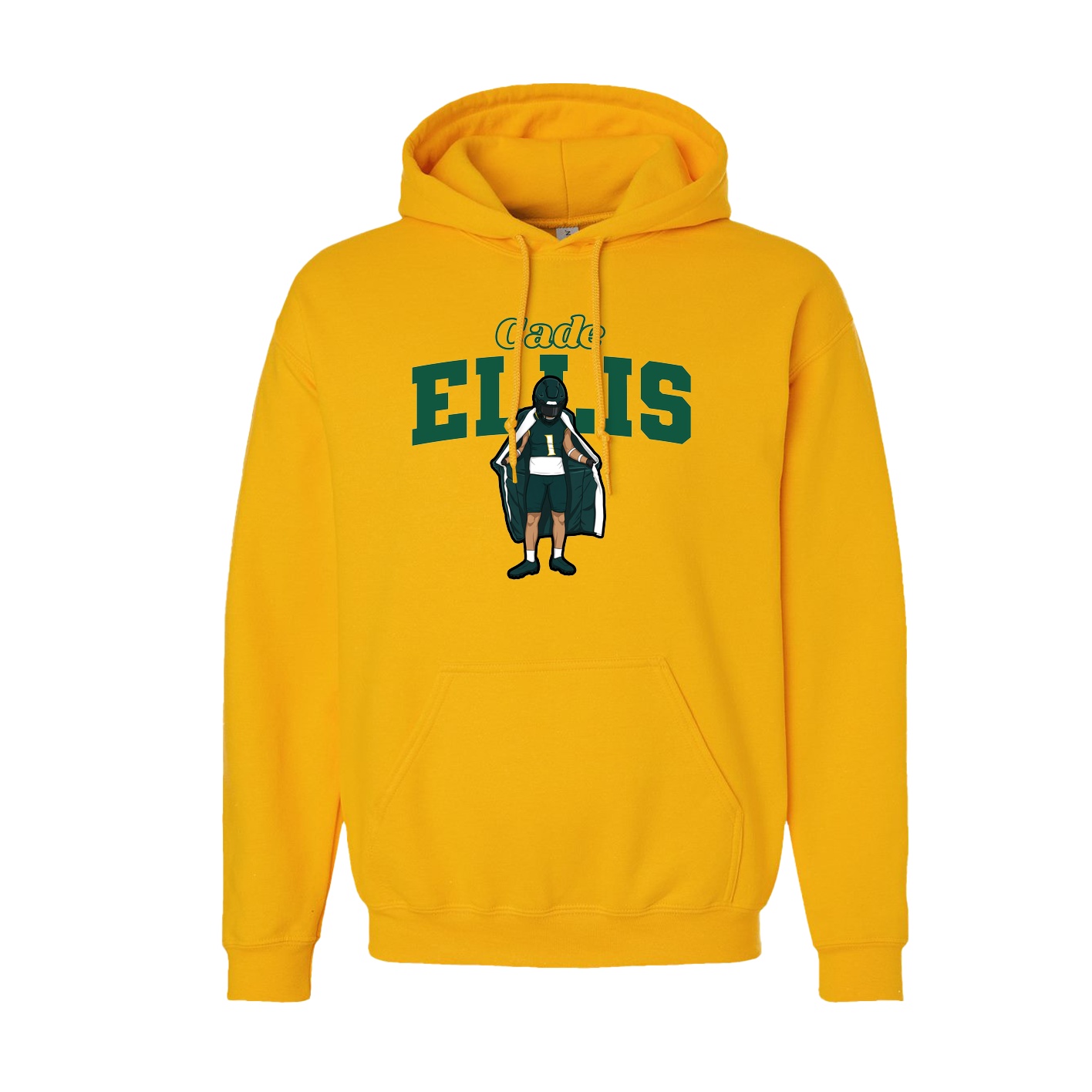 Hoodie — Name Arch in Gold