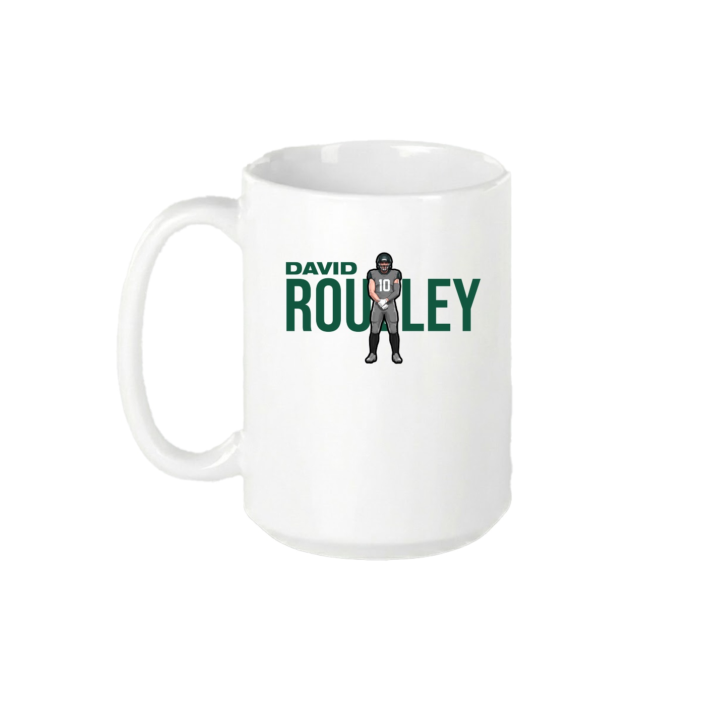 15oz Coffee Mug — Player Name in White