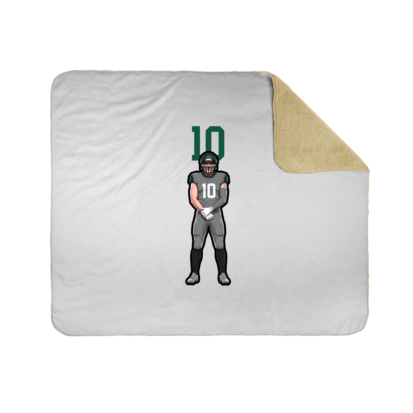 Throw Blanket — Number Top in White