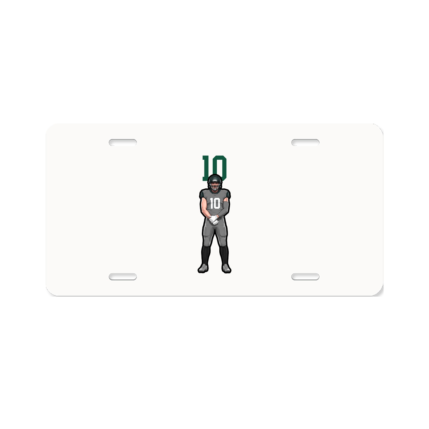 License Plate — Number Top in Classic