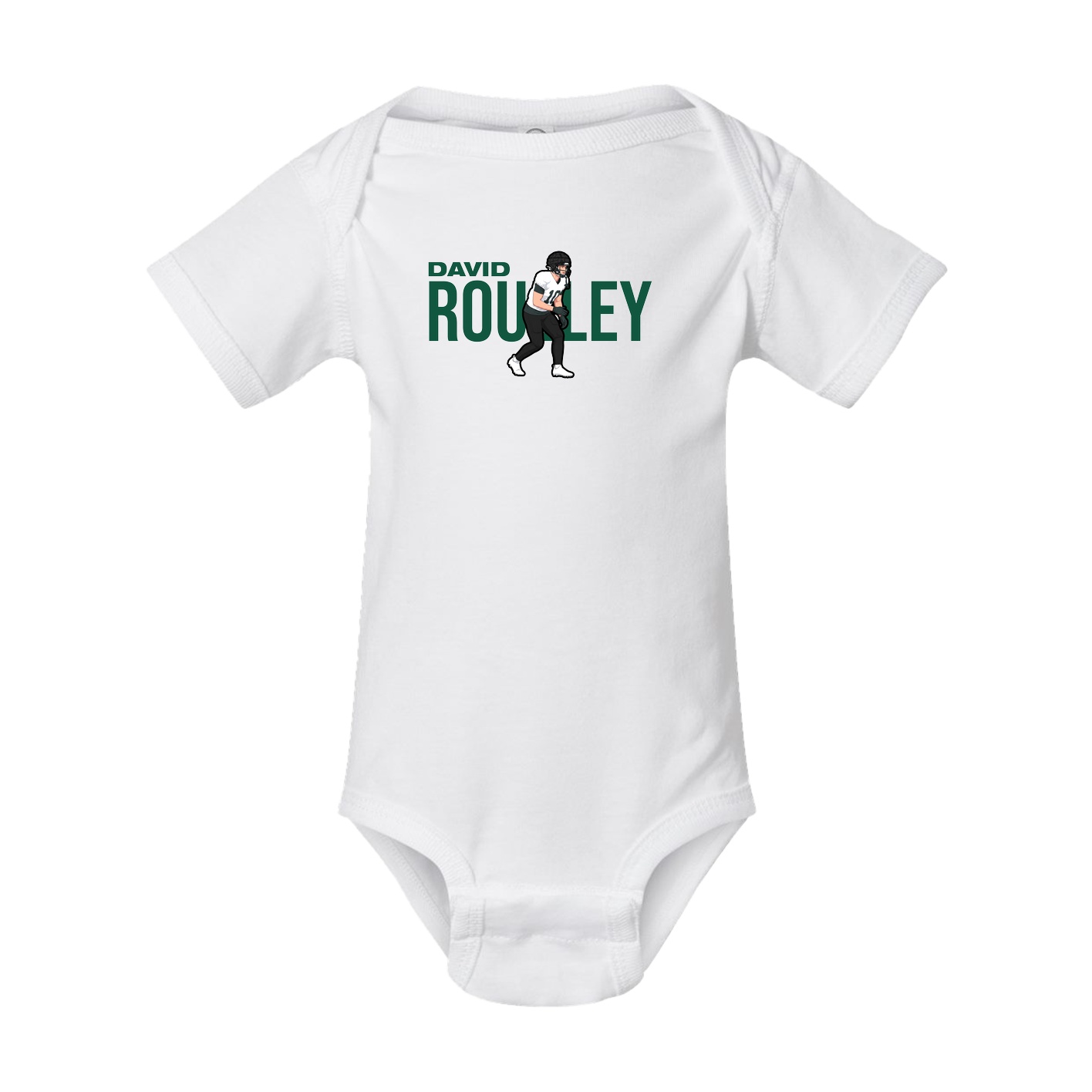 Baby Onesie — Player Name in White