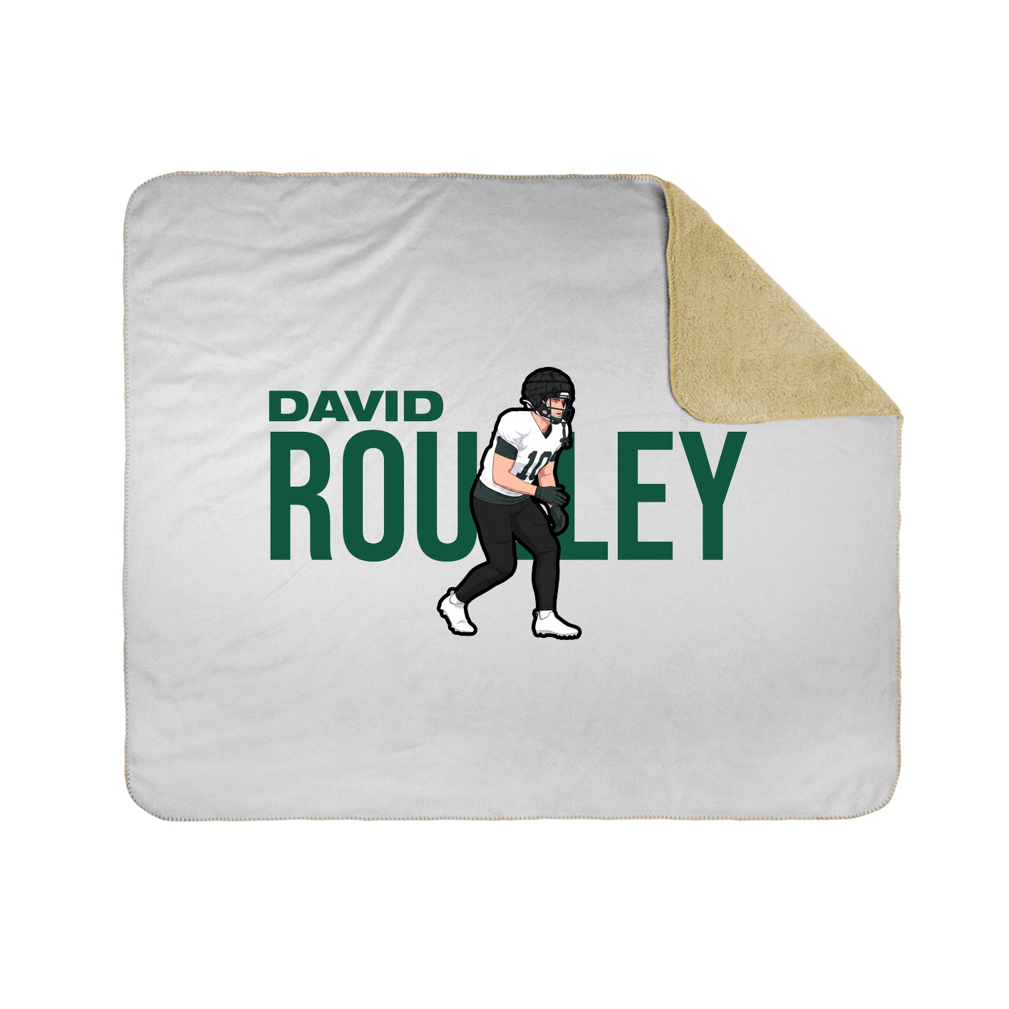 Throw Blanket — Player Name in White