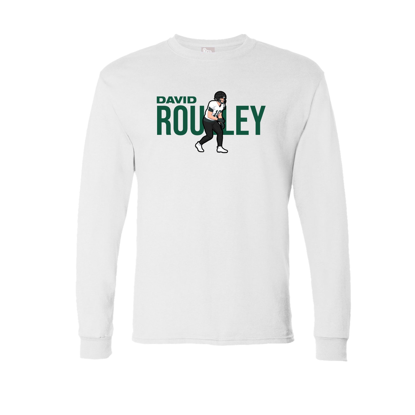 Long Sleeve Tee — Player Name in White