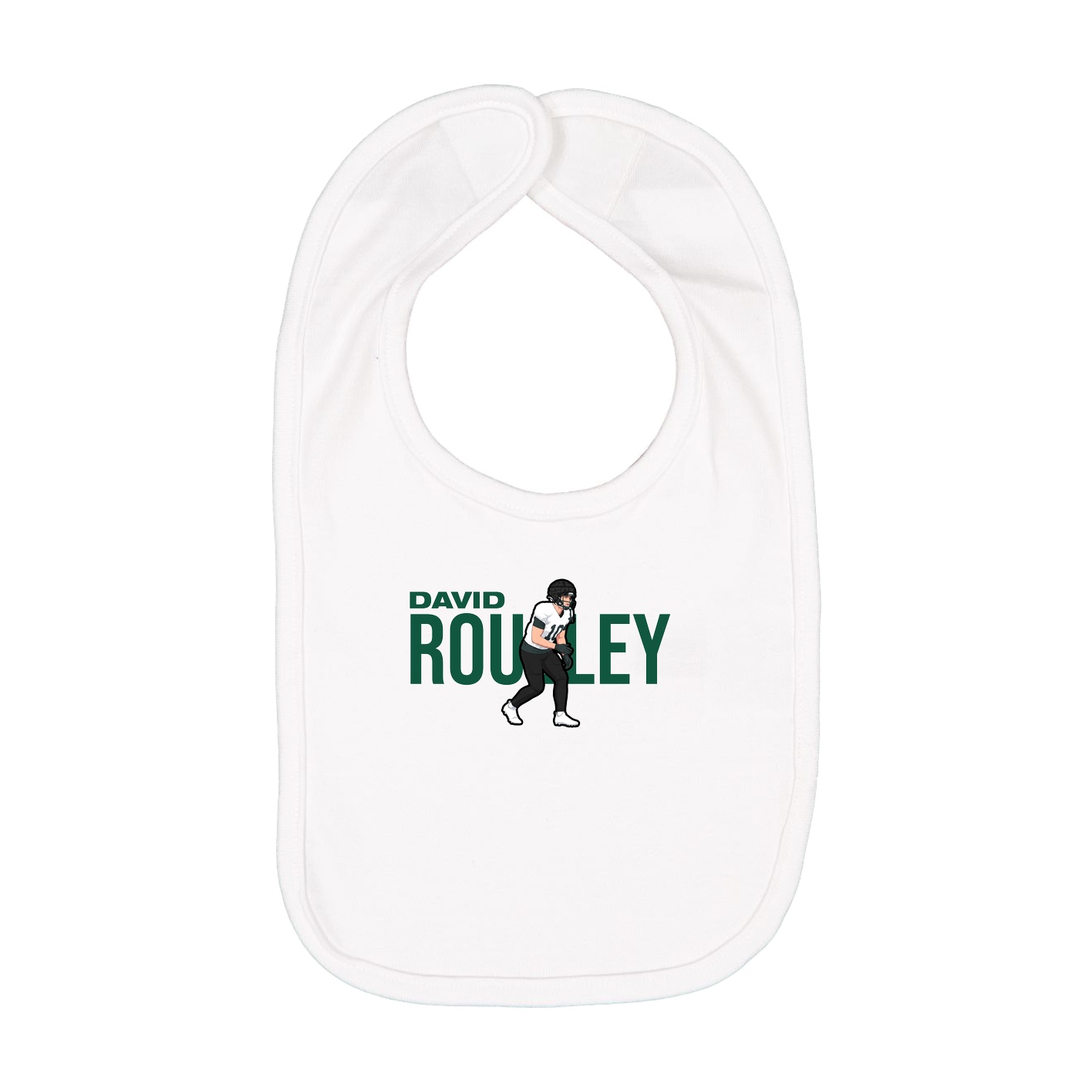 Infant Bib — Player Name in White