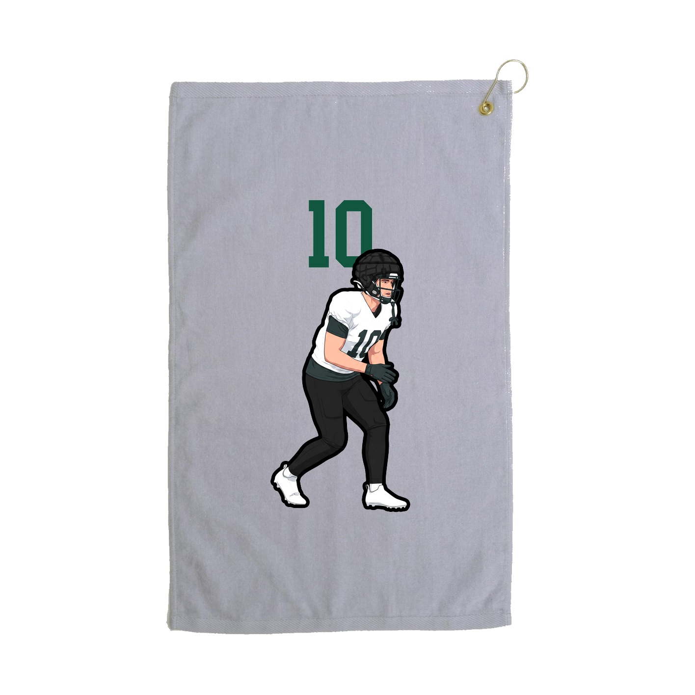 Golf Towel — Number Top in Grey