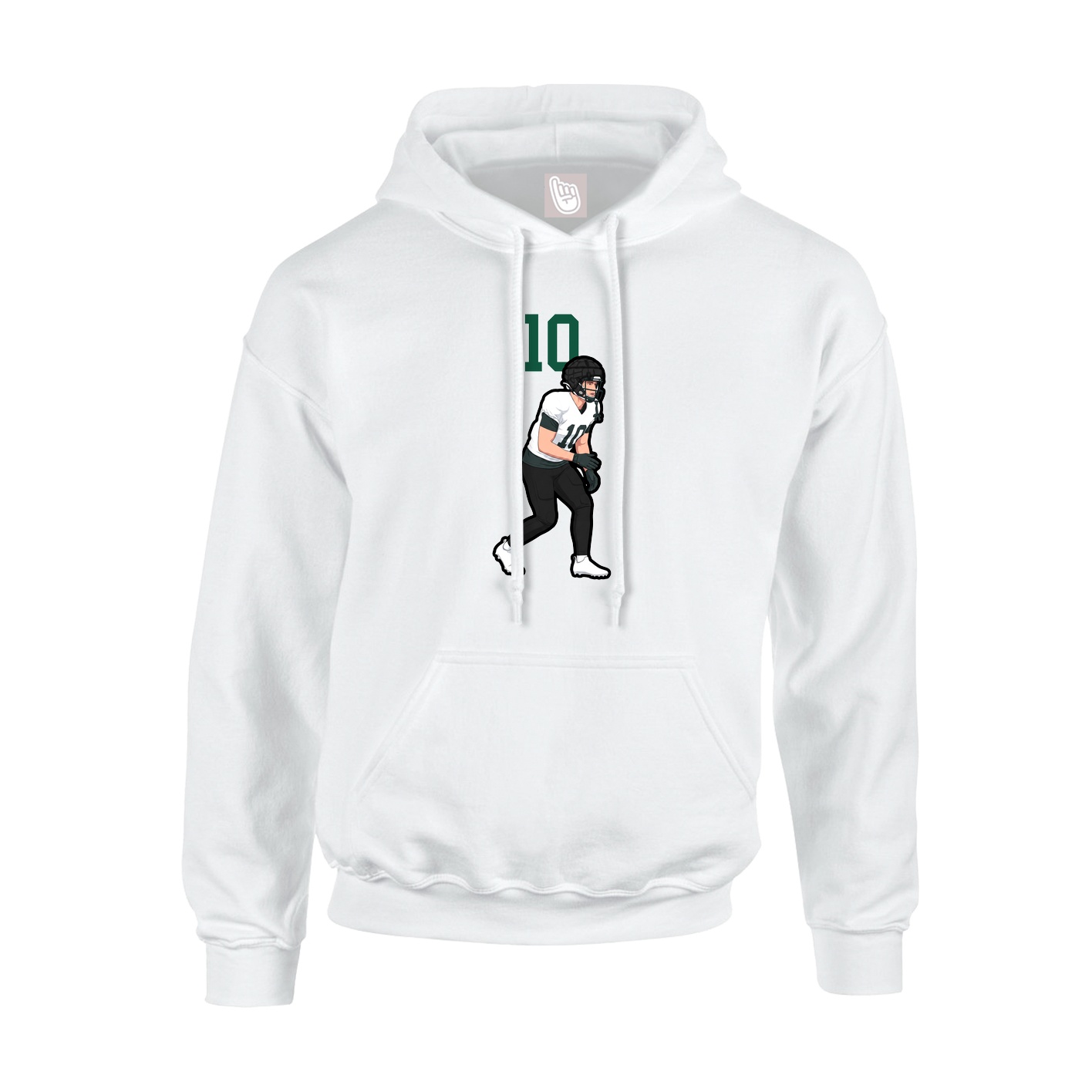 Hoodie — Number Top in White