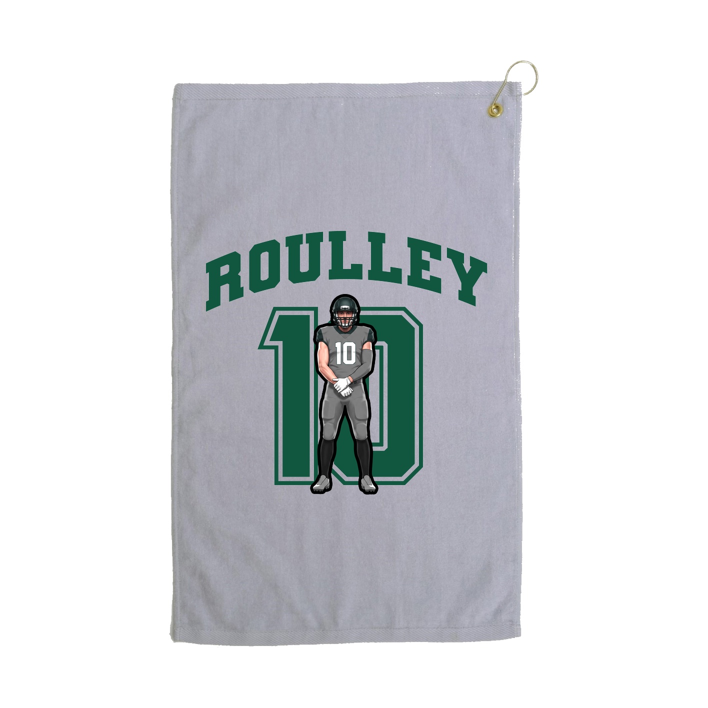 Golf Towel — Number in Grey