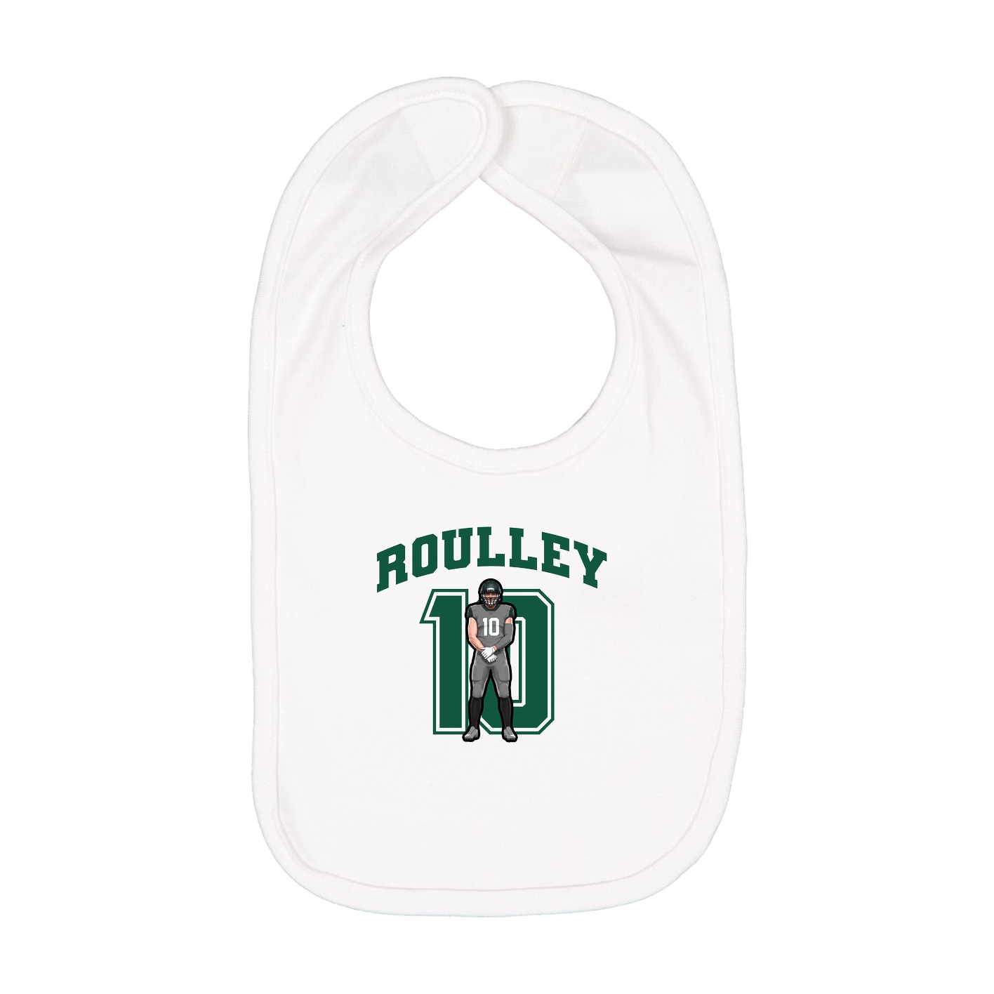 Infant Bib — Number in White