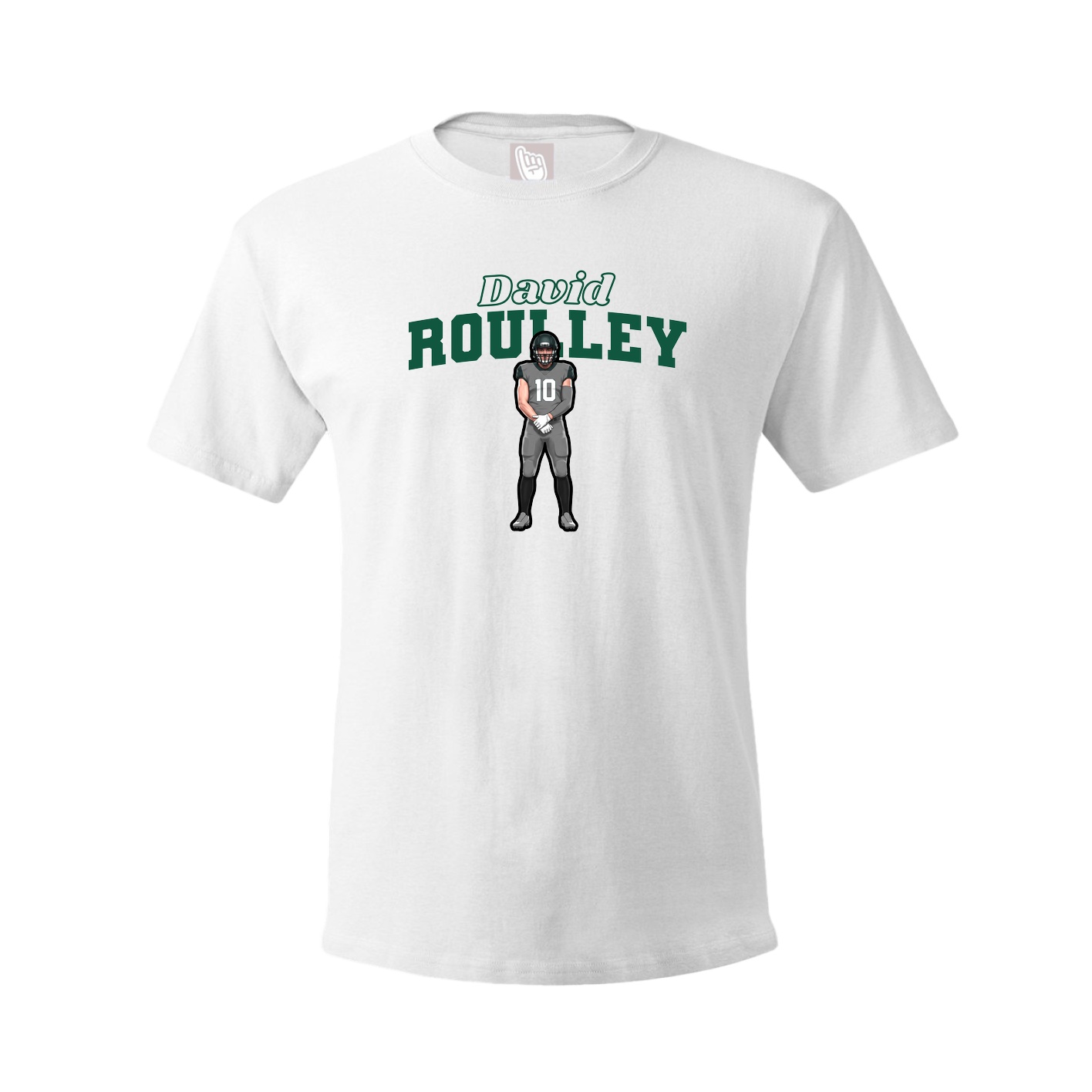 Youth Tee — Name Arch in White