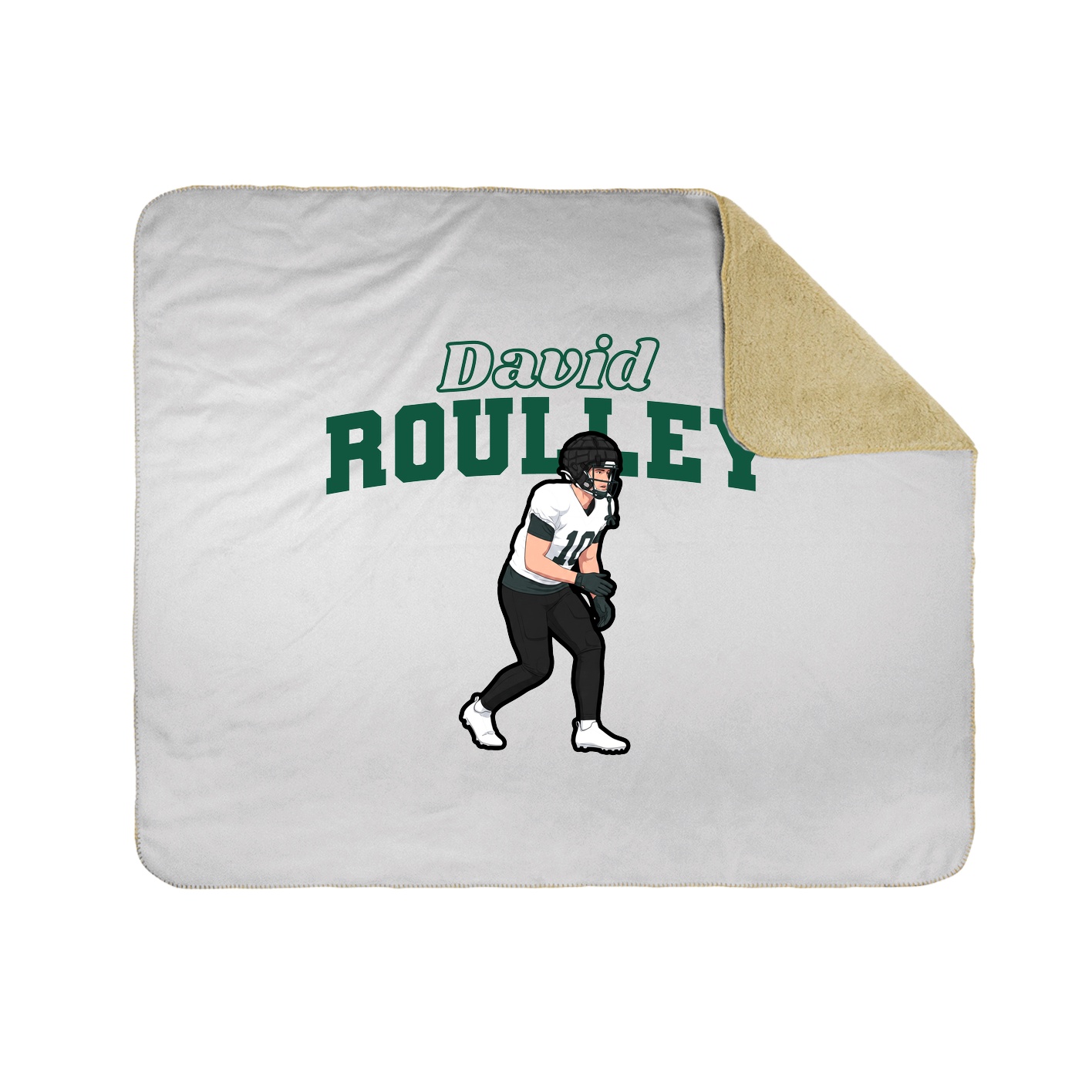 Throw Blanket — Name Arch in White
