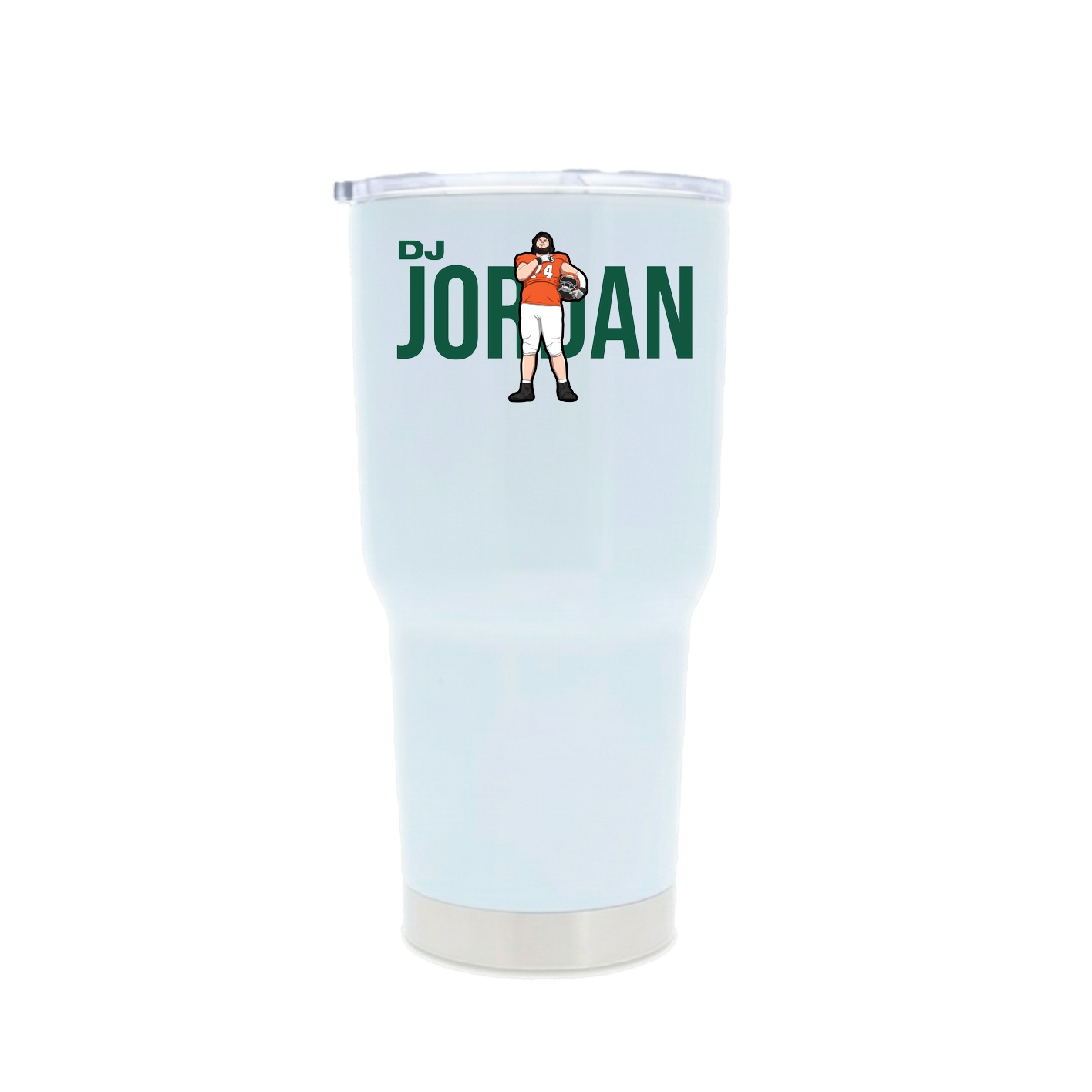 30oz Stainless Steel Tumbler — Player Name in White