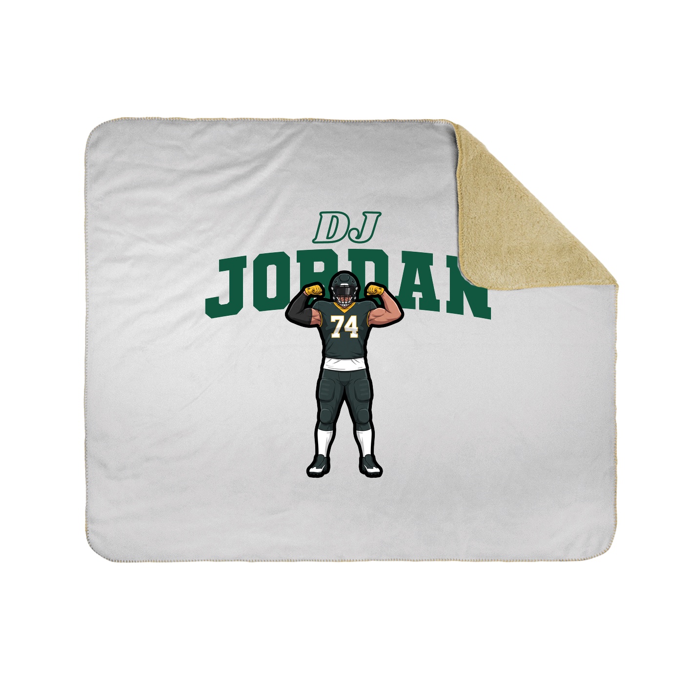 Throw Blanket — Name Arch in White