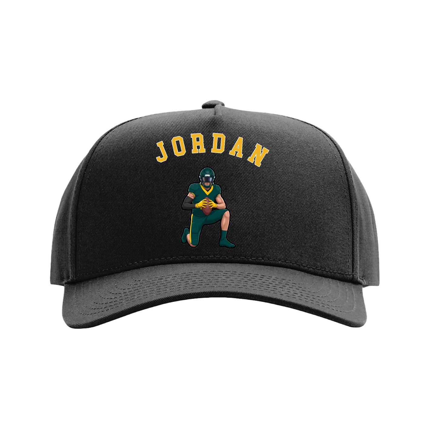 Full Fabric Five-Panel Champ Cap — Shirsey Arch in Black