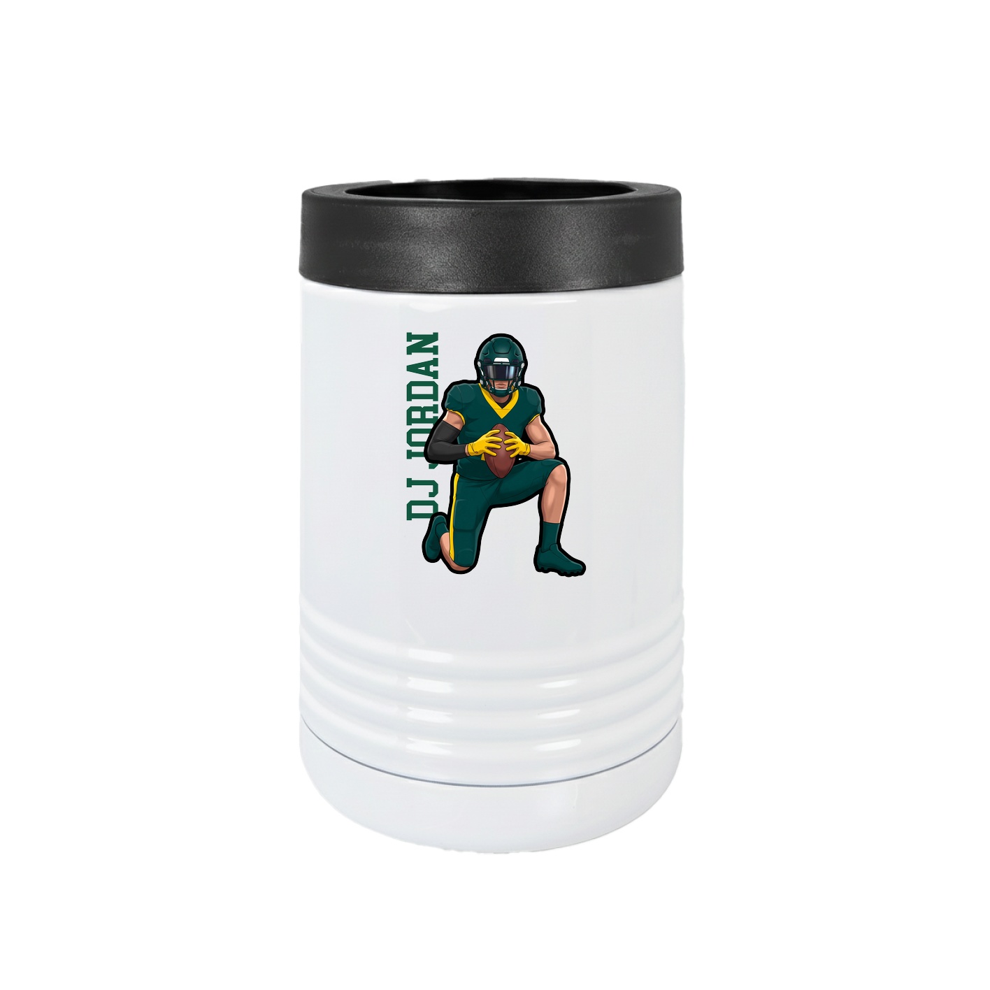 Beverage Holder — Name Vertical in White