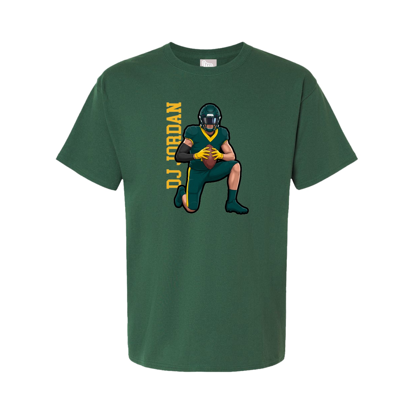 Tee — Name Vertical in Green