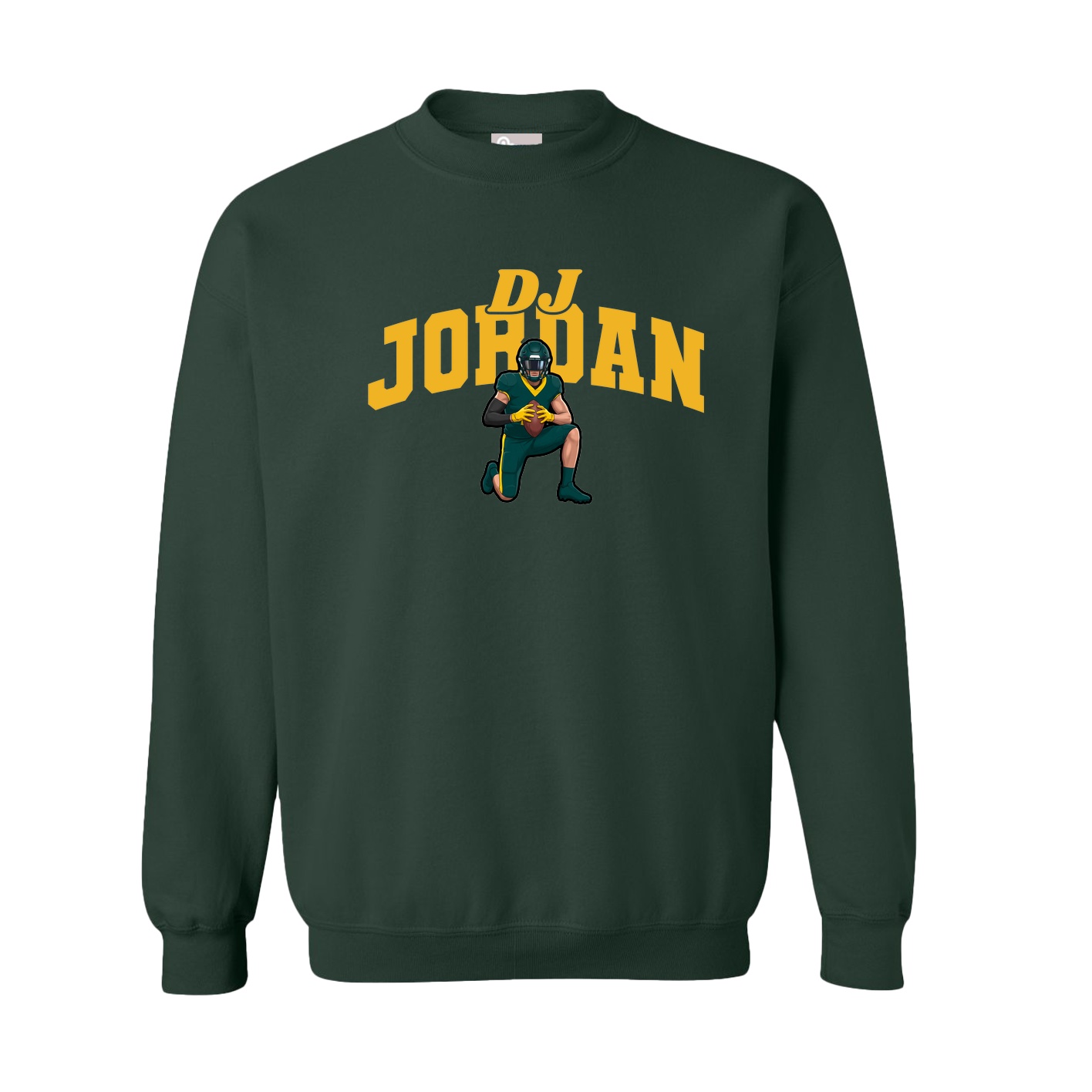 Fleece Crew — Signature Arch in Green