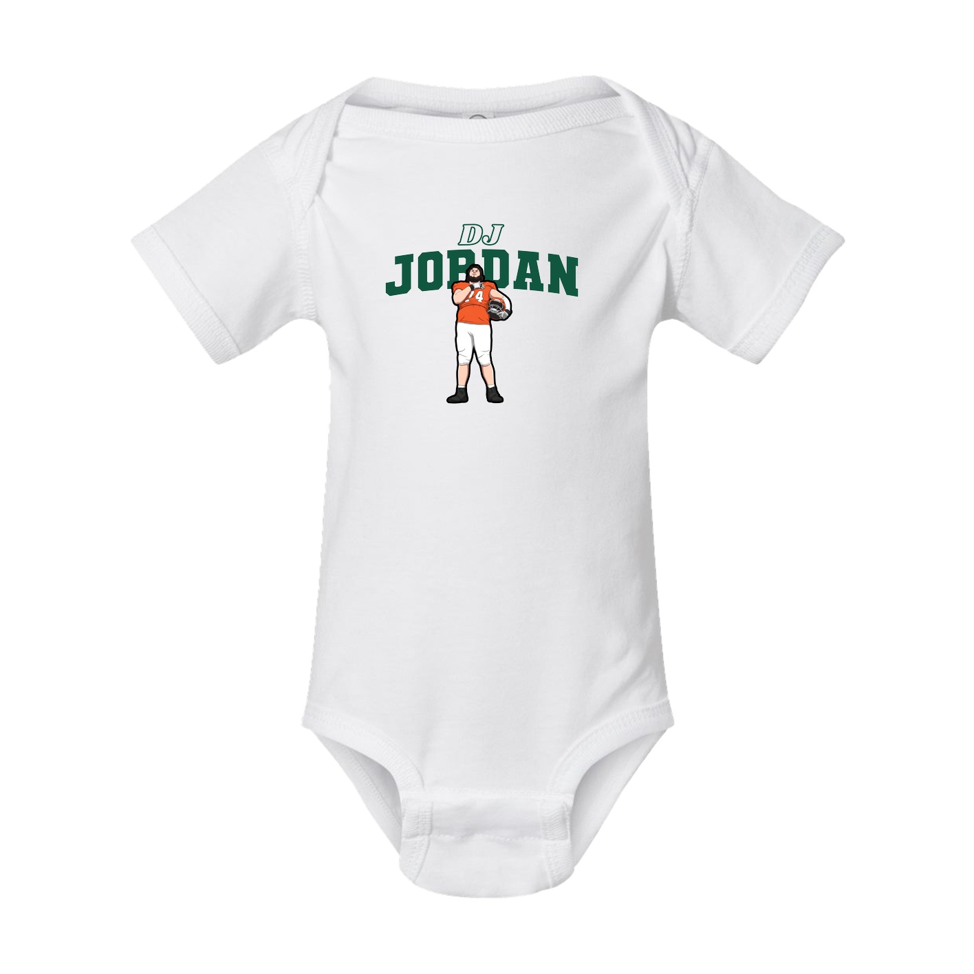 Baby Onesie — Name Arch in White
