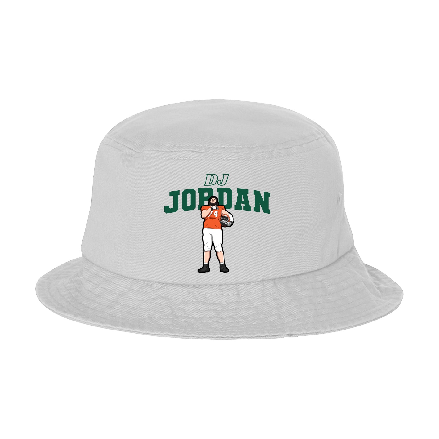 Bucket Cap — Name Arch in White