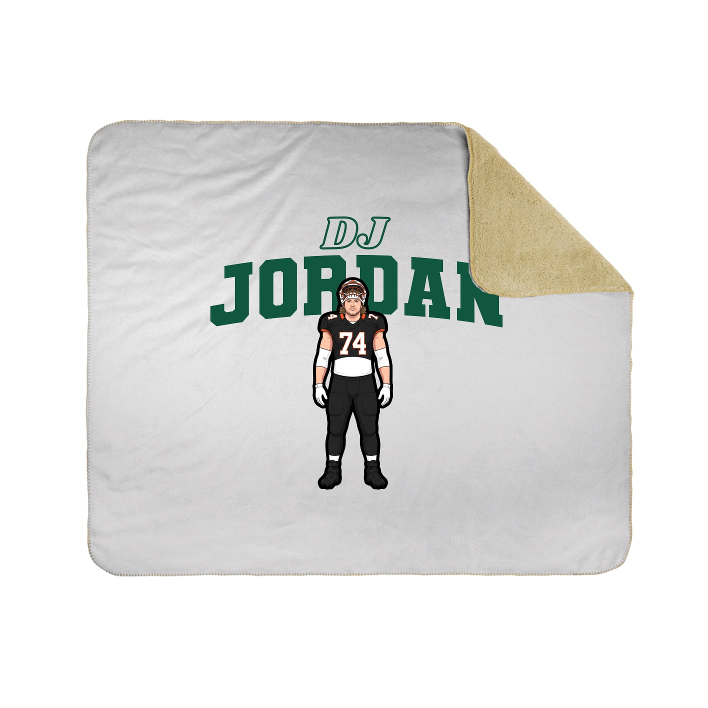 Throw Blanket — Name Arch in White