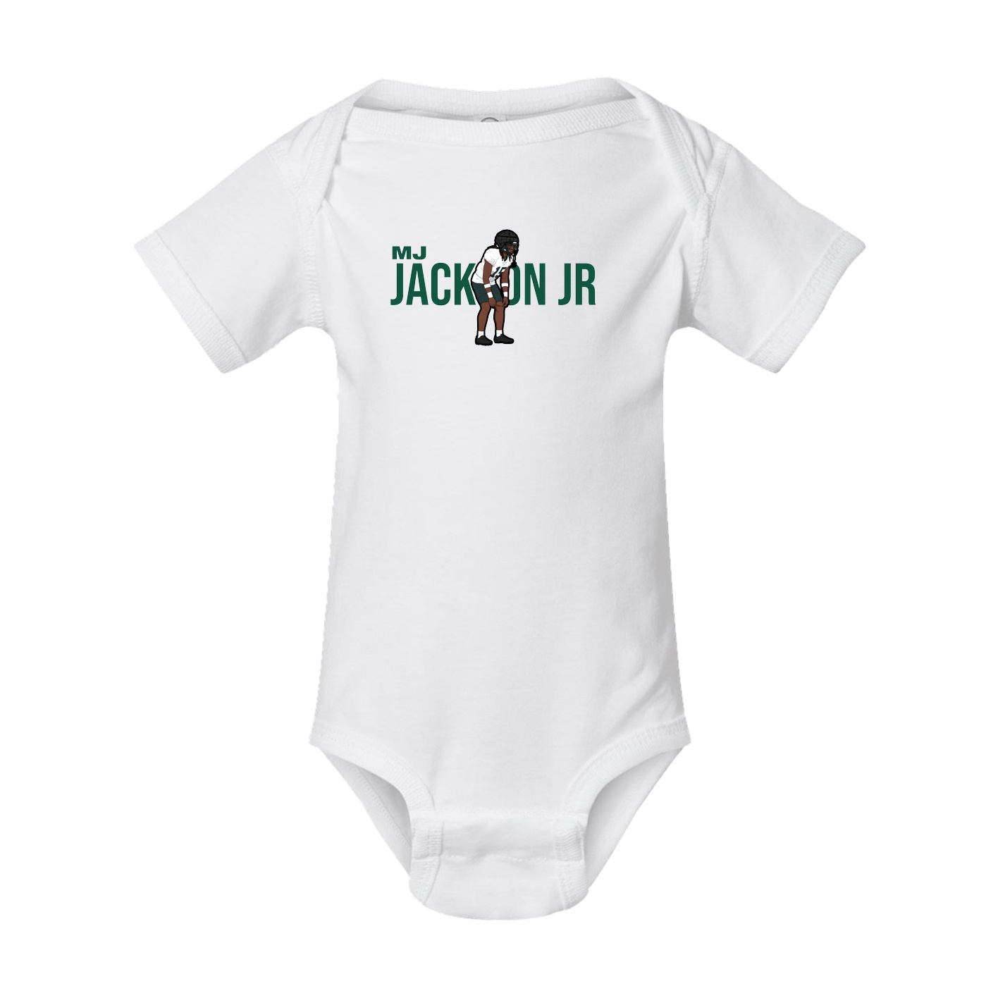 Baby Onesie — Player Name in White