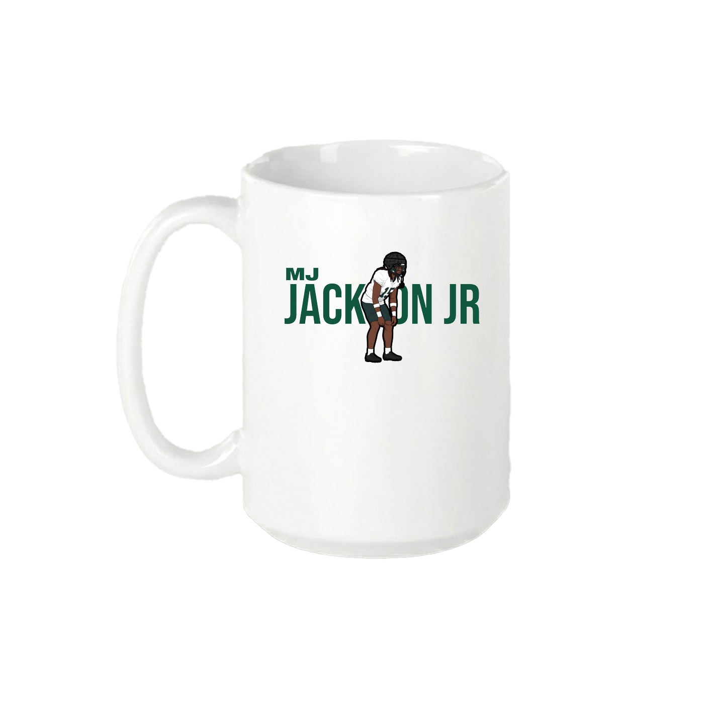15oz Coffee Mug — Player Name in White