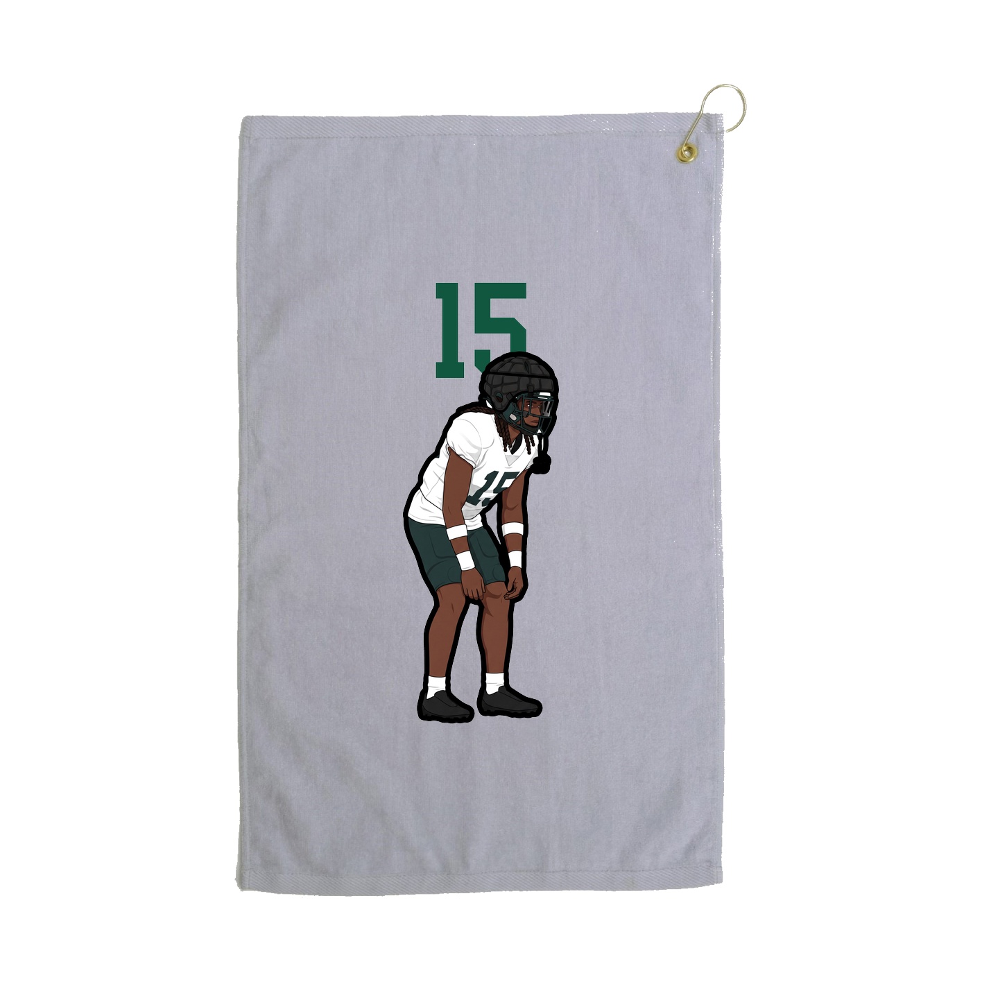 Golf Towel — Number Top in Grey