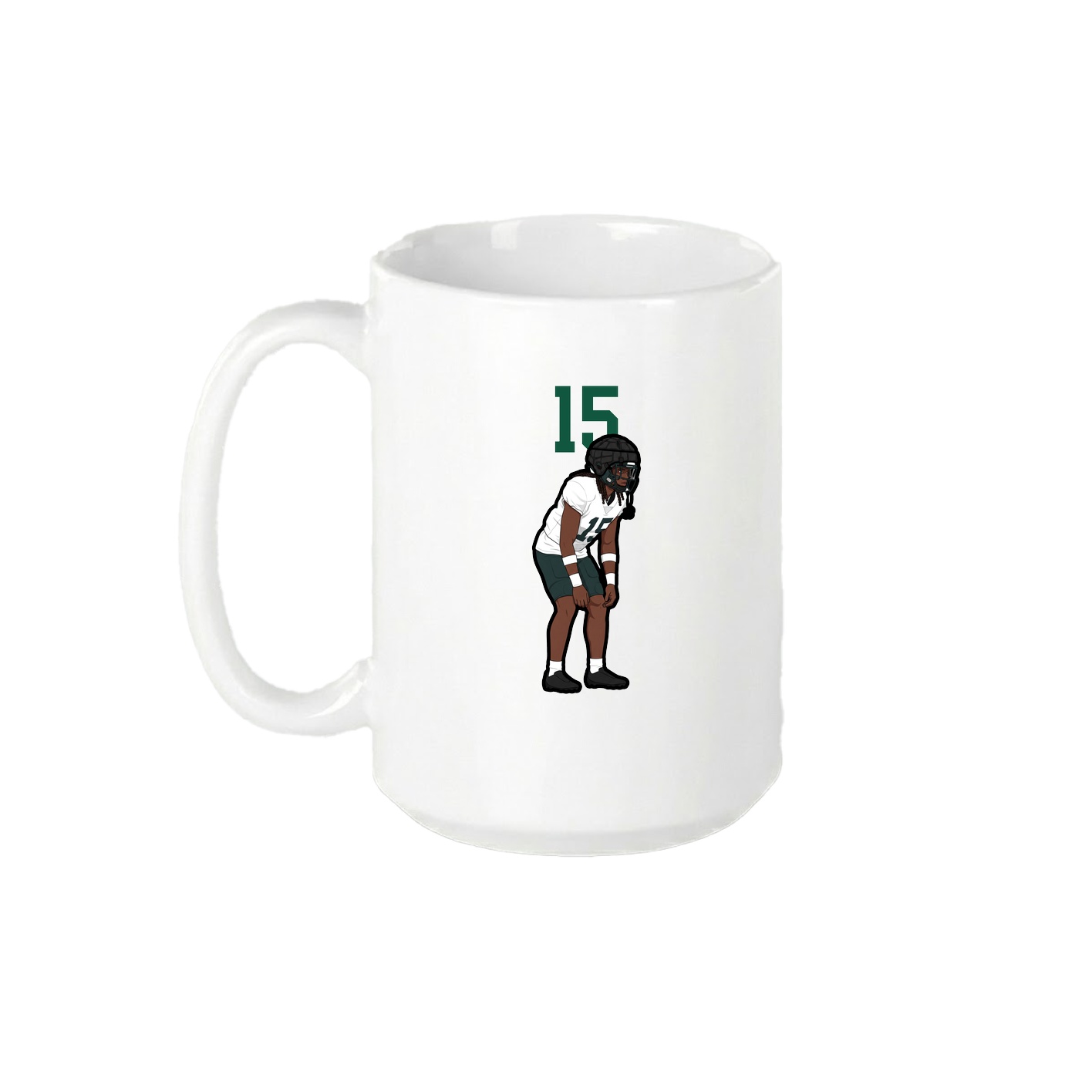15oz Coffee Mug — Number Top in White