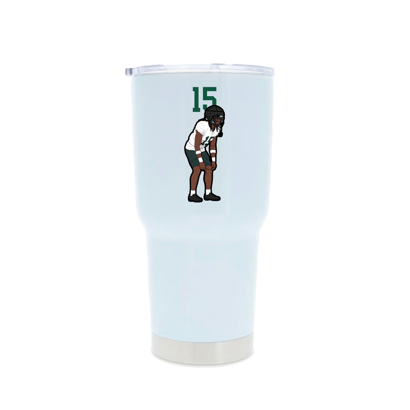30oz Stainless Steel Tumbler — Number Top in White