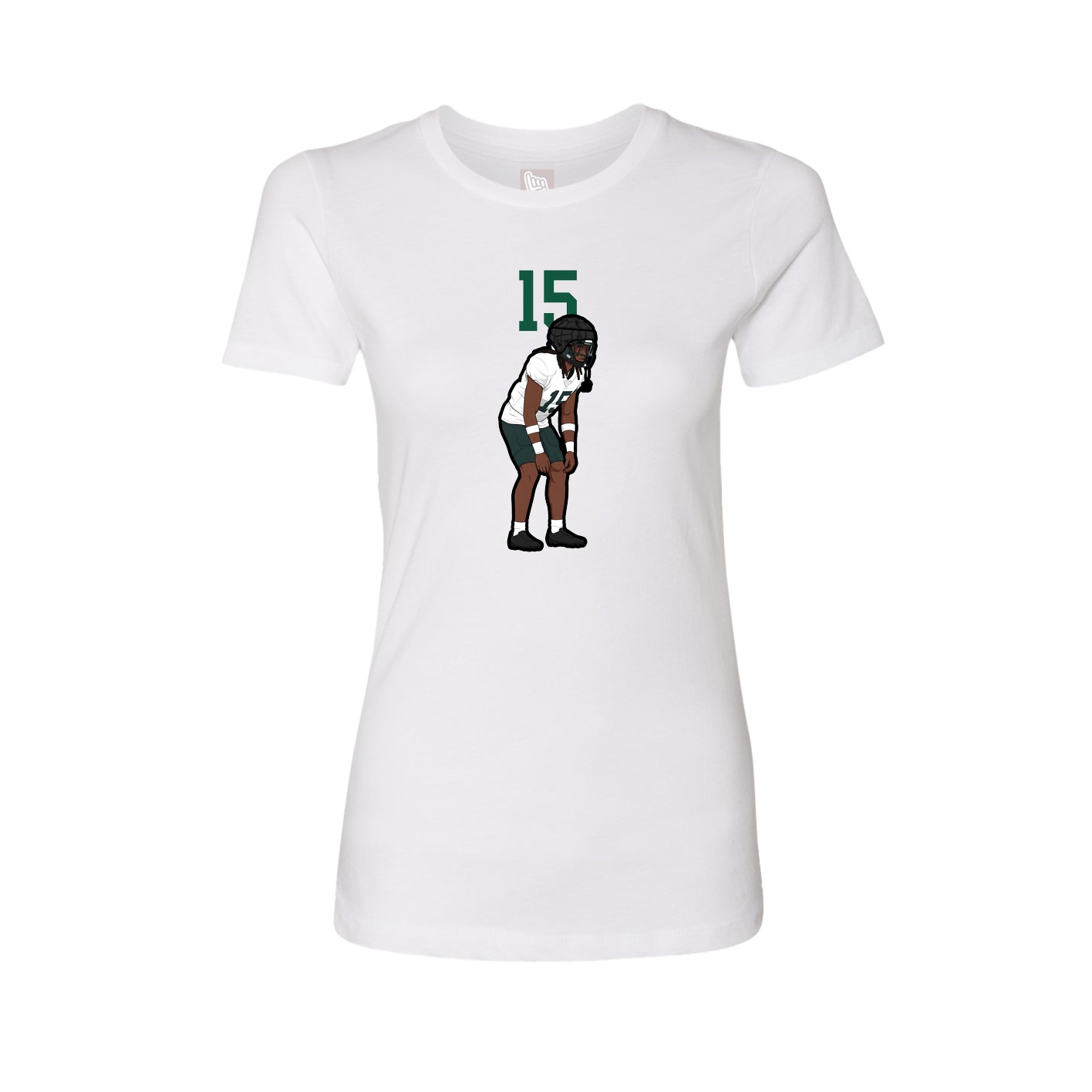 Fitted Women's Tee — Number Top in White