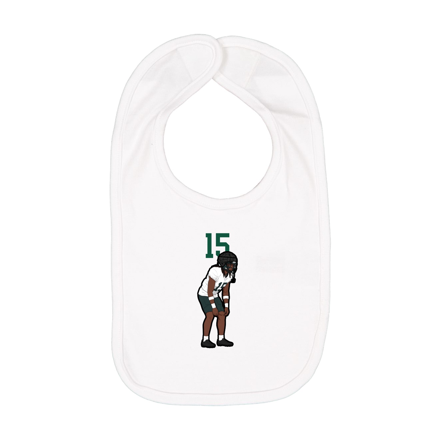 Infant Bib — Number Top in White