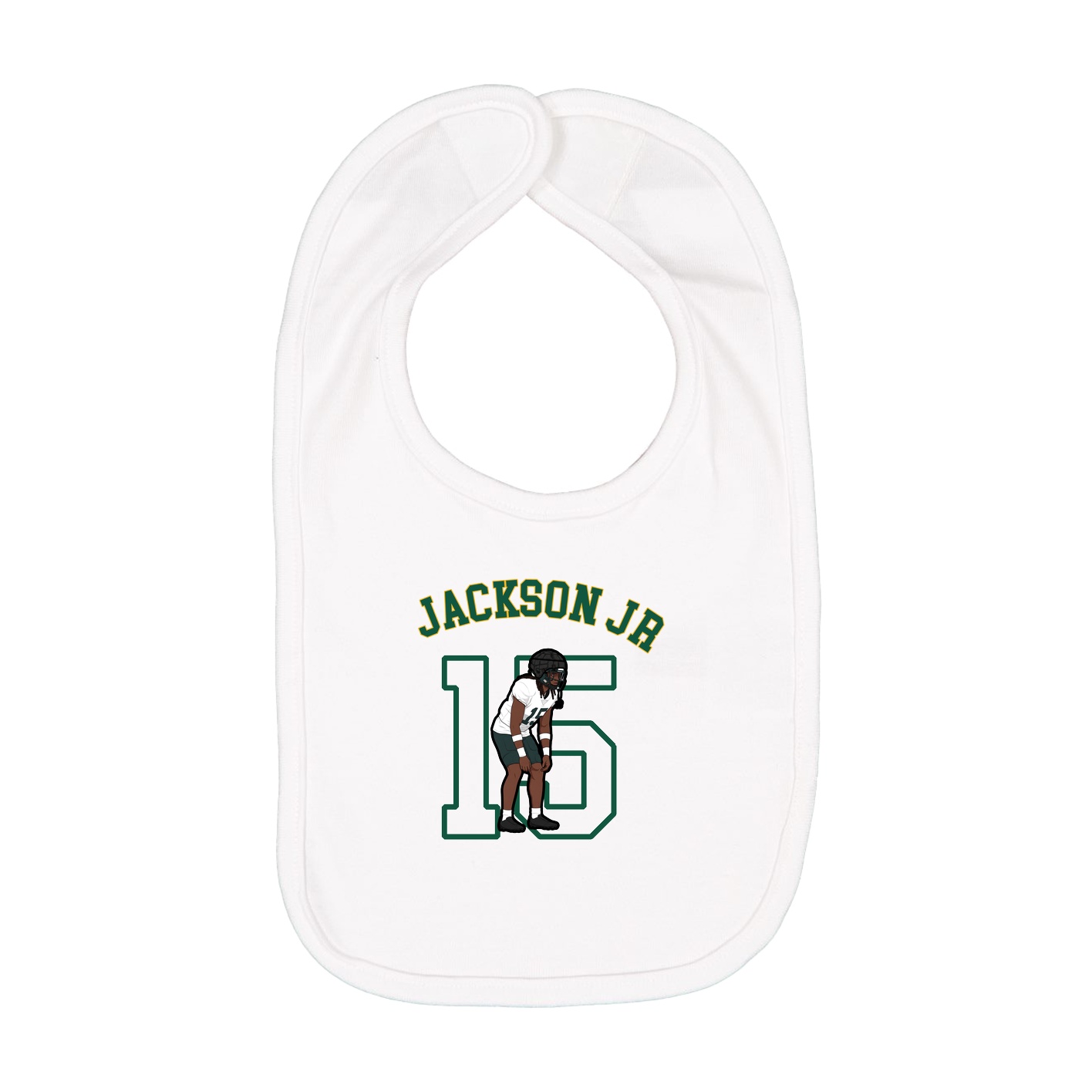 Infant Bib — Shirsey Arch in White