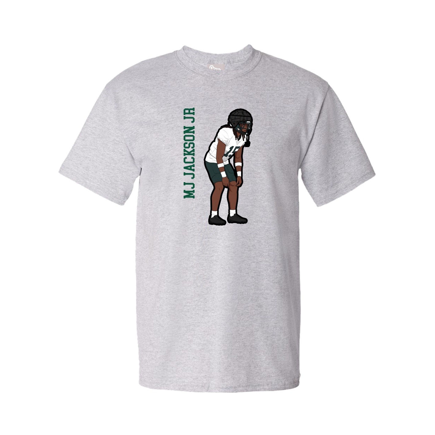 Tee — Name Vertical in Grey