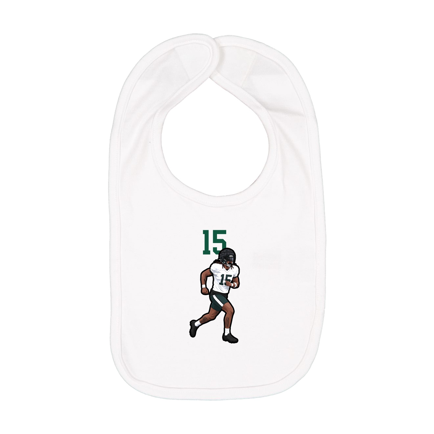 Infant Bib — Number Top in White