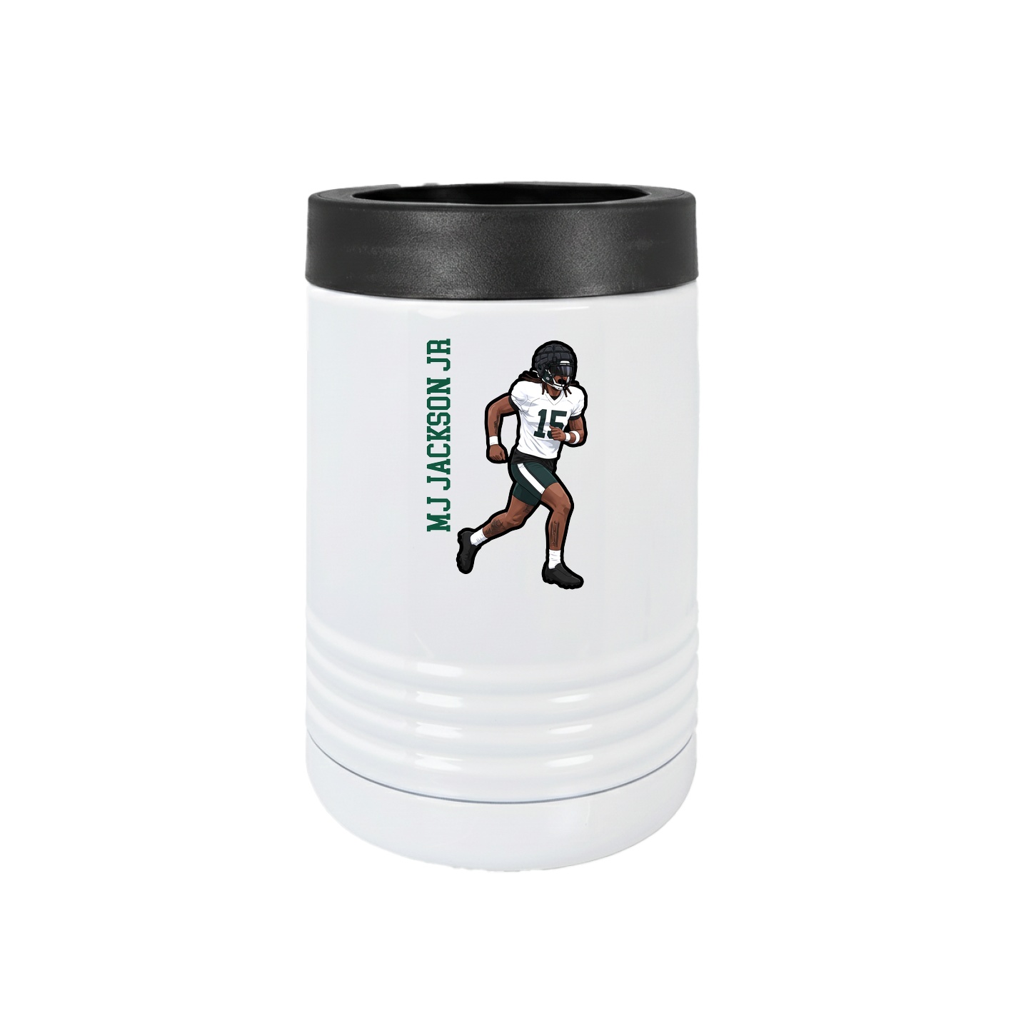 Beverage Holder — Name Vertical in White