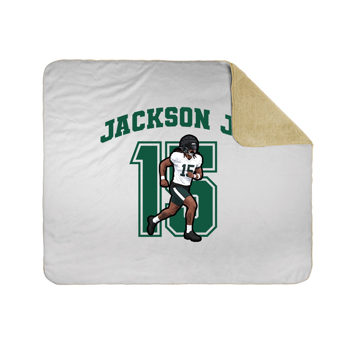 Throw Blanket — Number in White