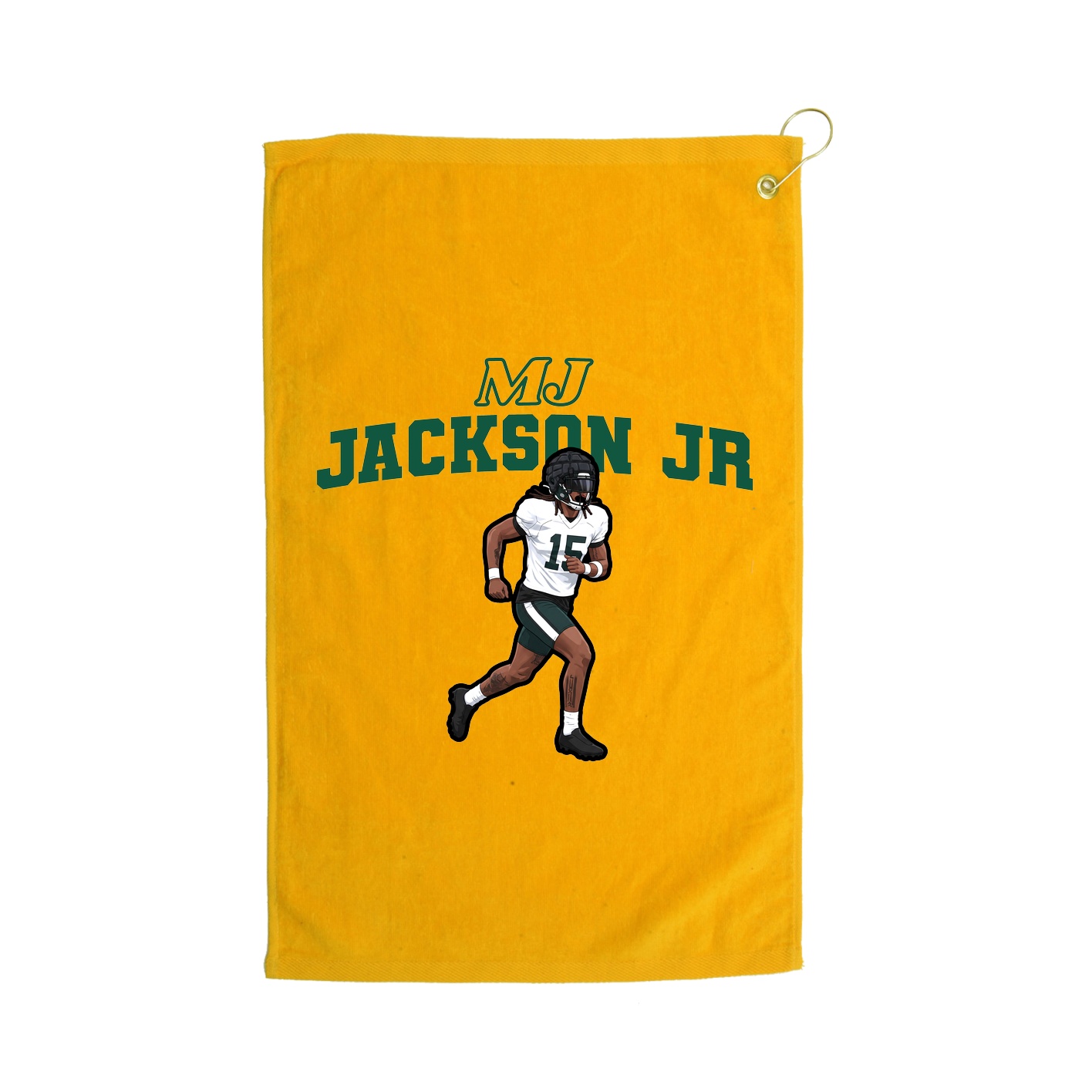 Golf Towel — Name Arch in Gold