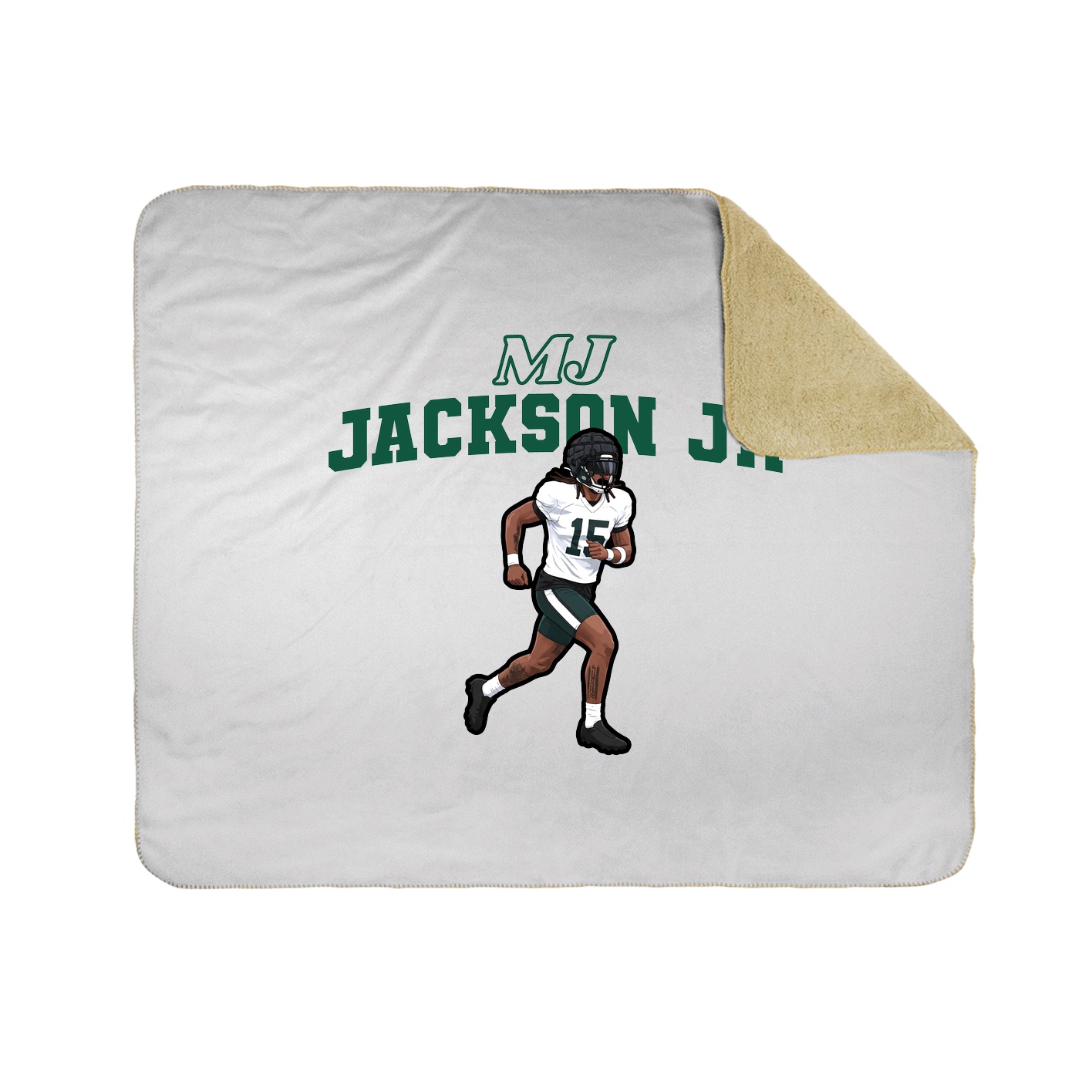 Throw Blanket — Name Arch in White