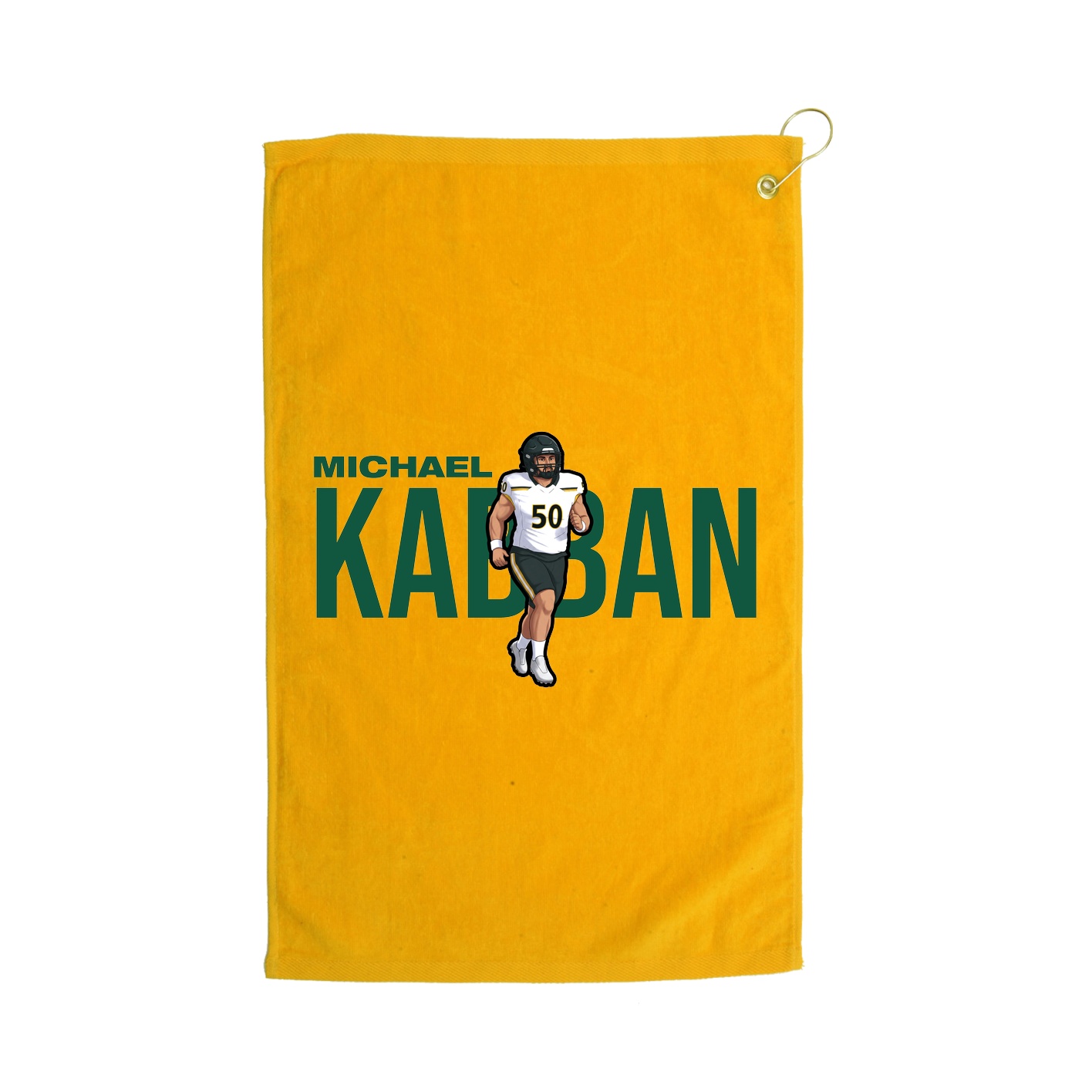 Golf Towel — Player Name in Gold