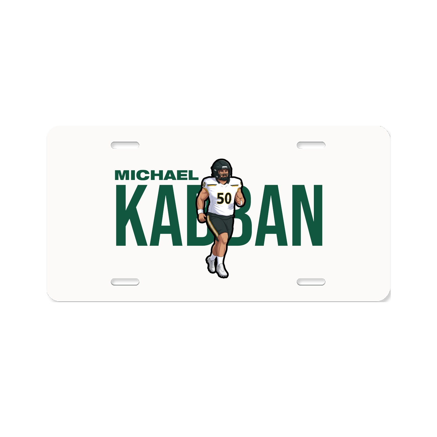 License Plate — Player Name in Classic