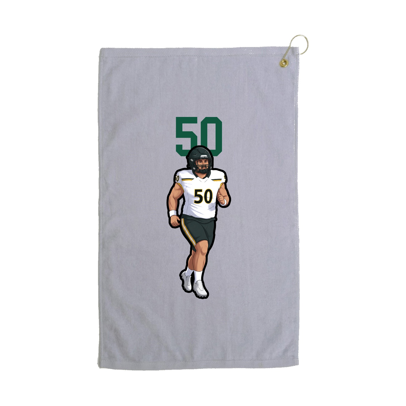 Golf Towel — Number Top in Grey