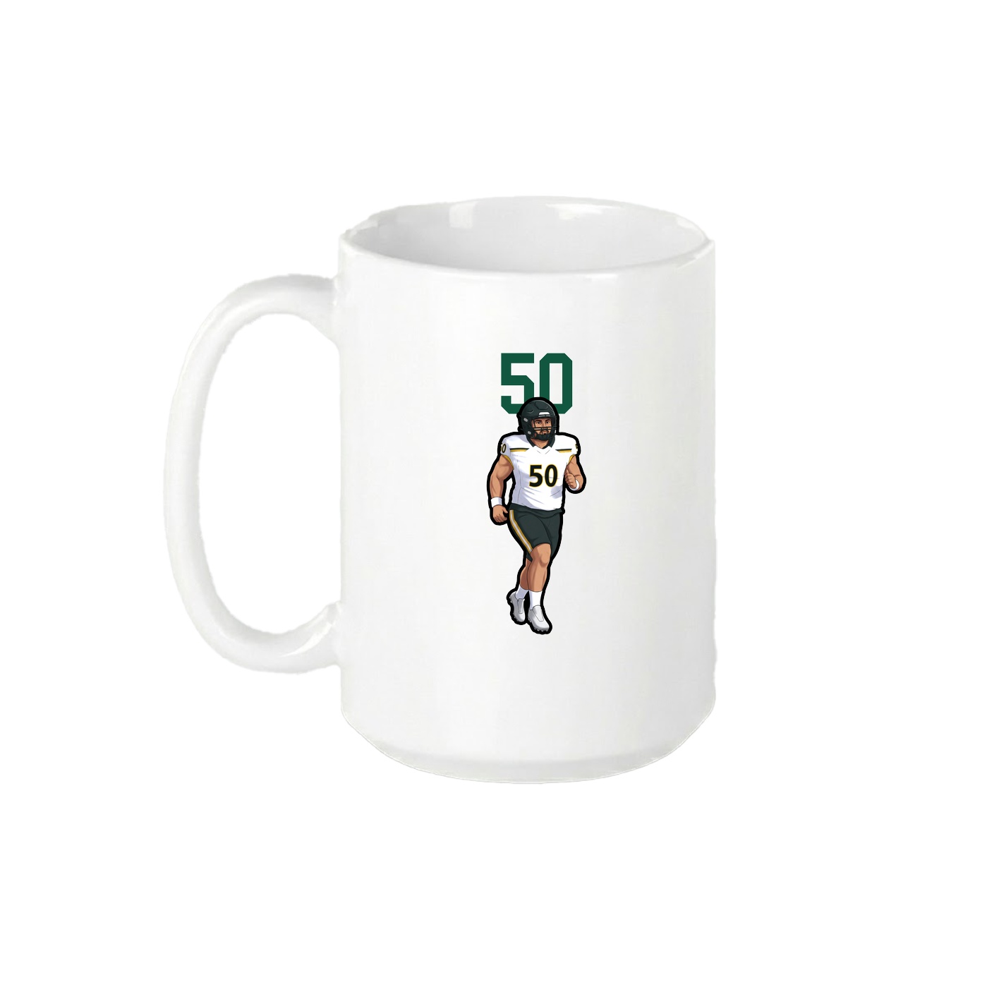 15oz Coffee Mug — Number Top in White